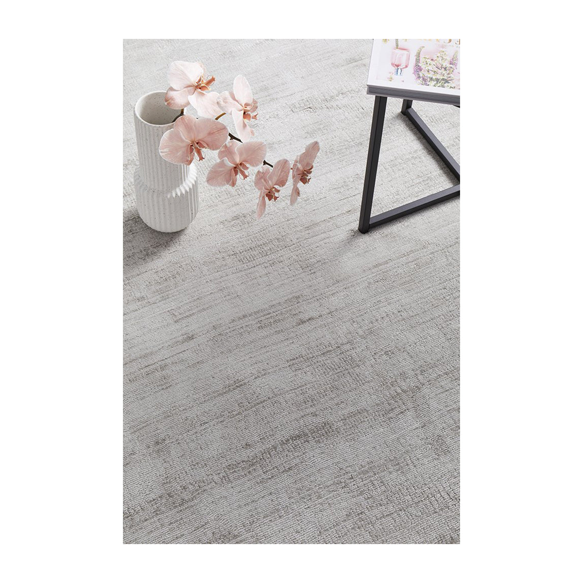 Bliss Rug - Soft Silver Area Rug for Living Room, Bedroom & Nursery | Plush & Durable Home Decor