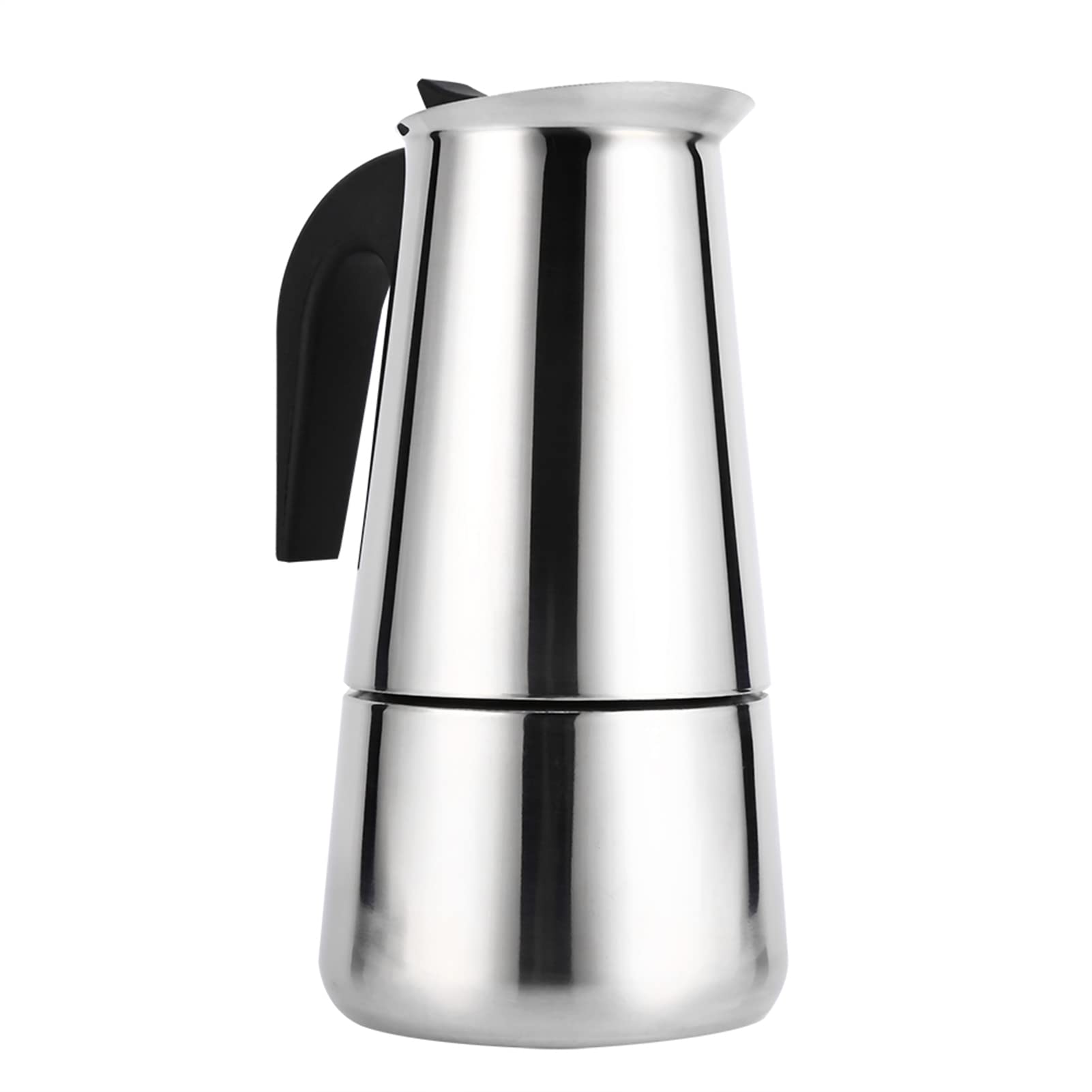 Stainless Steel Moka Pot Stovetop Coffee Maker - 100ml, 200ml, 300ml, 450ml (450ml) - Perfect for Espresso Brewing at Home, Office or Café