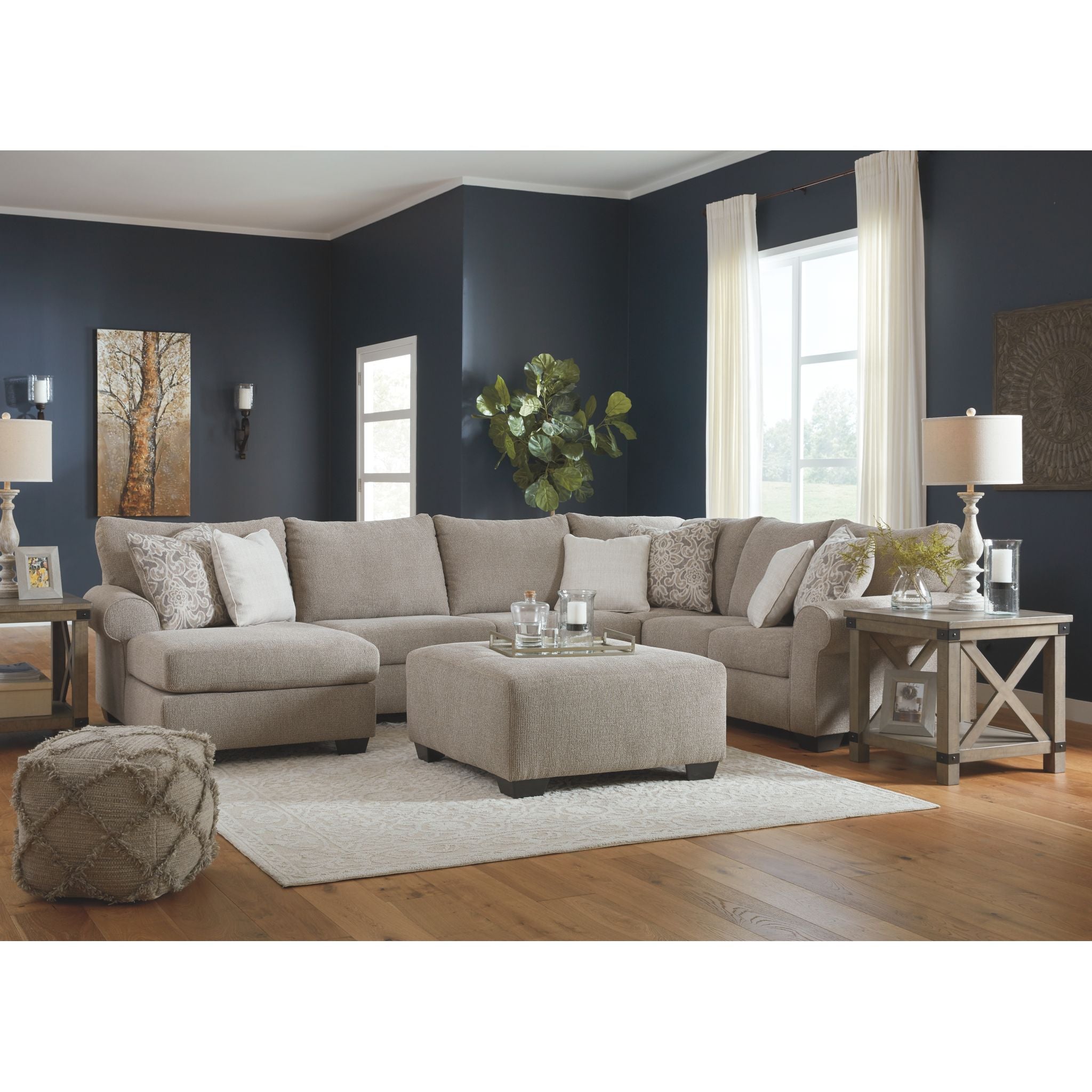 Baranello 3-Piece Sectional Sofa Set - Modern L-Shaped Couch with Chaise Lounge for Living Room, Family Room & Apartment | Comfortable Fabric Upholstery & Sturdy Frame