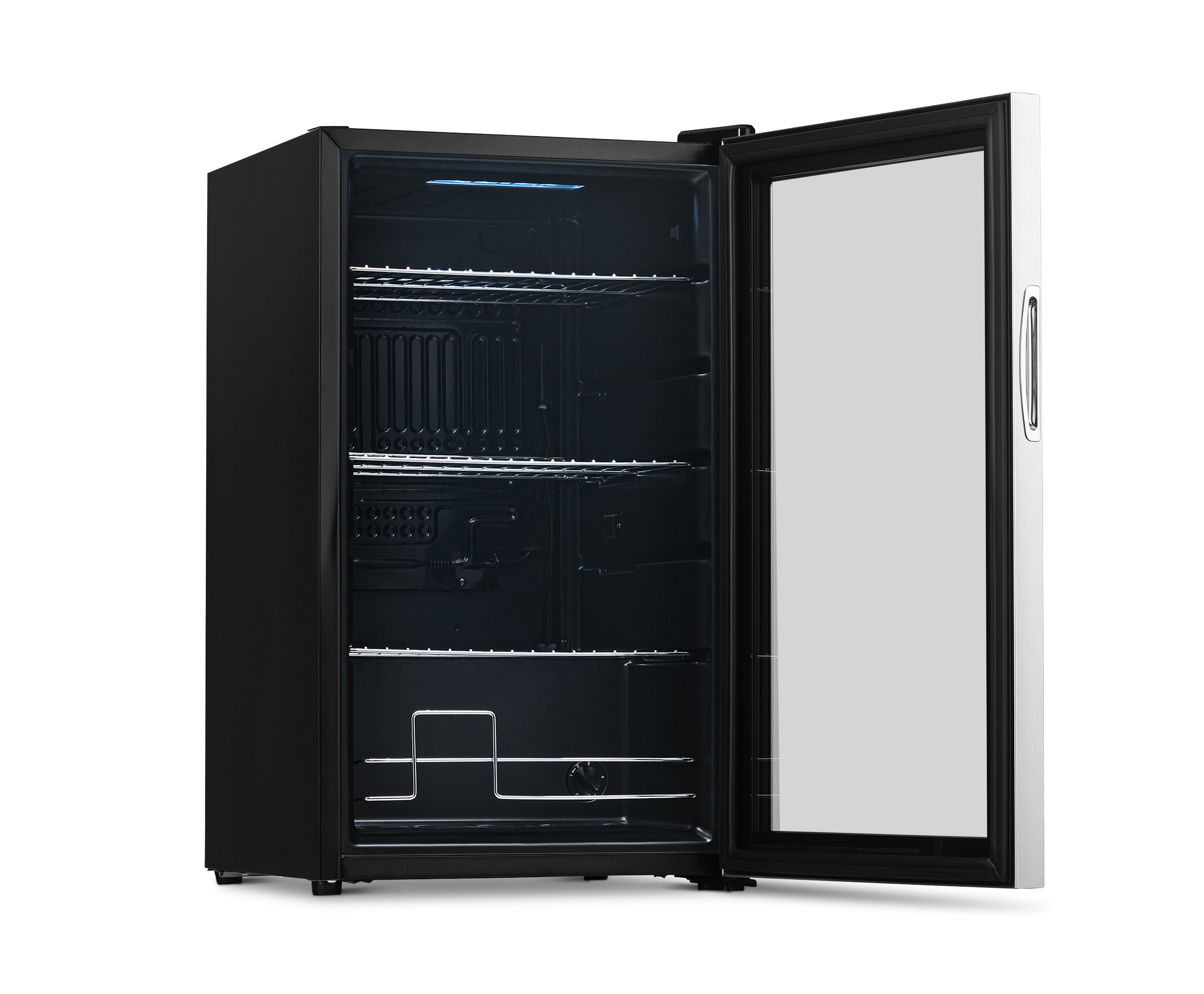 Newair® 100 Can Freestanding Stainless Steel Beverage Refrigerator - Compact Beverage Cooler for Beer, Wine & Soda - Perfect for Home Bar, Office, Man Cave or Game Room