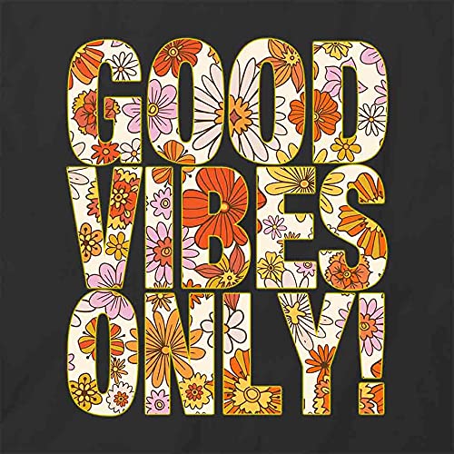 Good Vibes Only Graphic T-Shirt for Men & Women | Soft Cotton Printed Tee with Inspirational Quote | Perfect for Casual Wear, Music Festivals & Positive Vibes Outfits