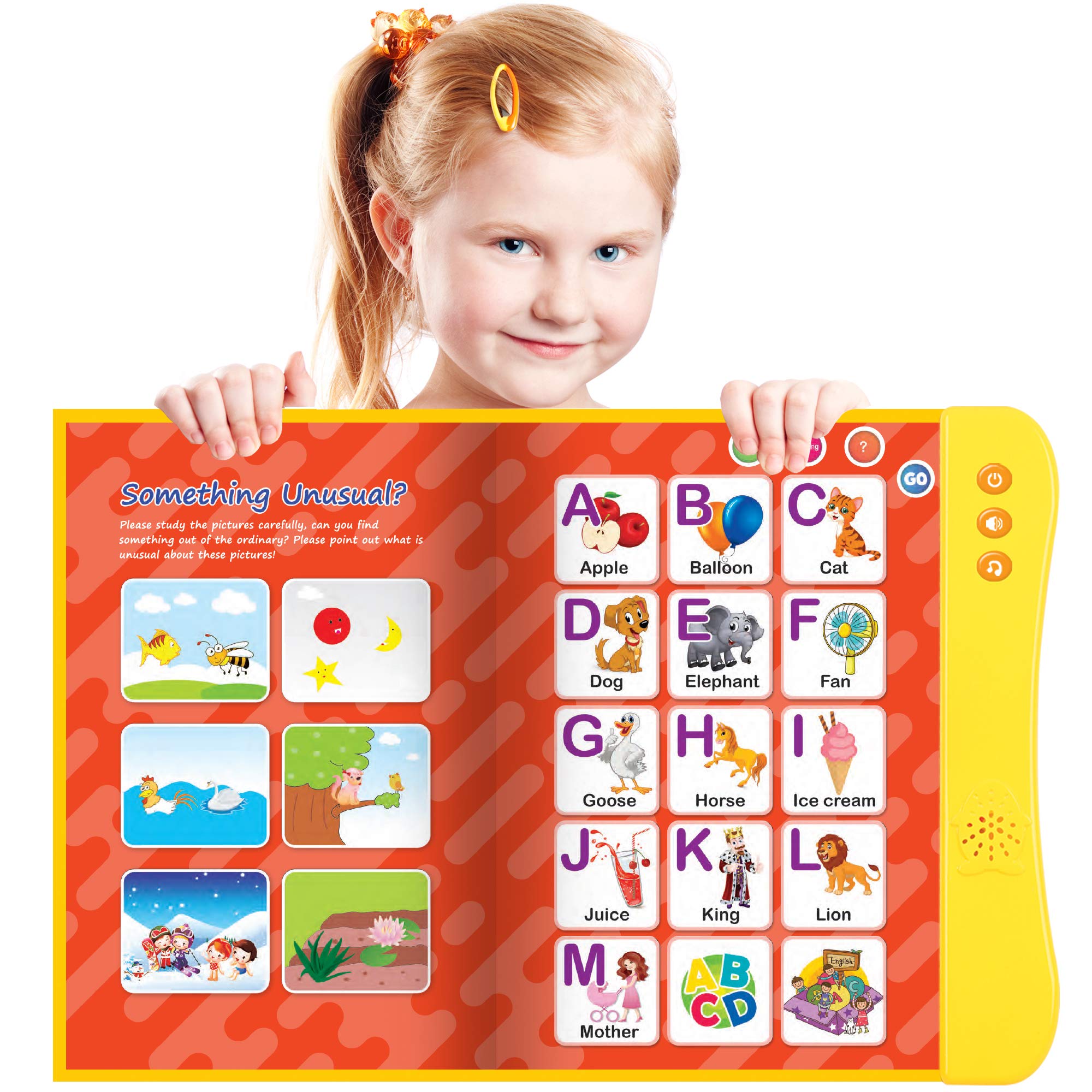 ABC Learning Sound Book for Toddlers - Interactive Educational Toy for Speech Therapy & Preschool Learning - 8 Page Activity Book with Alphabet, Animals, Spelling & More - Perfect for Home, Classroom & Travel Learning Activities