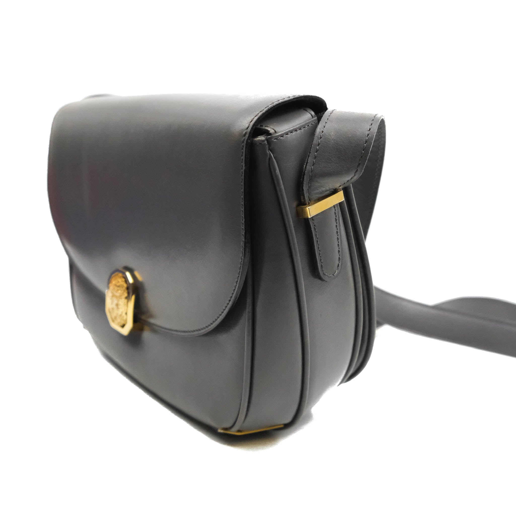 Vintage Celine Royal Triomphe Lock Crossbody Bag in Grey - Elegant Shoulder Purse for Women, Perfect for Date Night & Evening Events