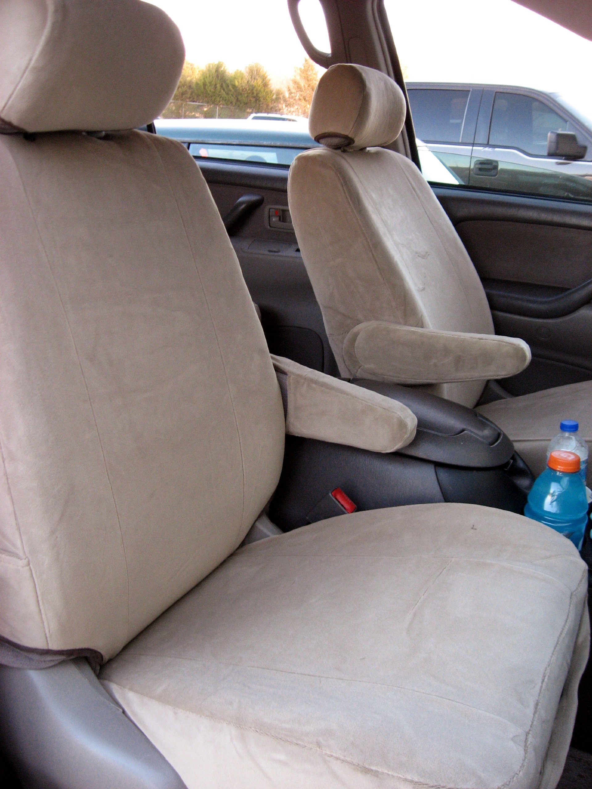 Durafit Custom Seat Covers for 2000-2004 Toyota Sequoia - Tan Color, 3-Row Full Set - Perfect for Road Trips, Family Outings & Off-Road Adventures