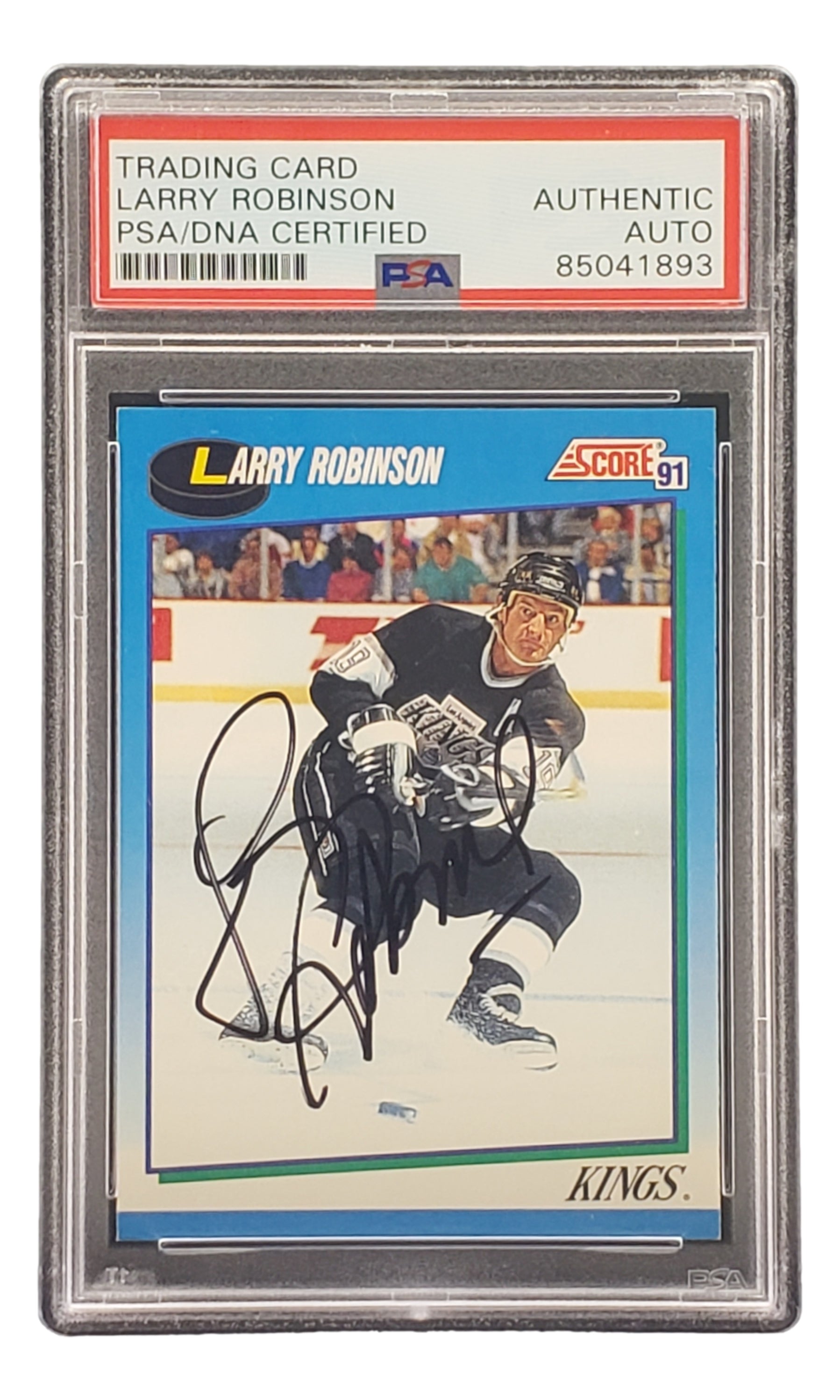 Larry Robinson Autographed 1991 Score #511 LA Kings Hockey Card PSA/DNA Certified - Perfect for NHL Memorabilia Collectors & Hockey Fans Display