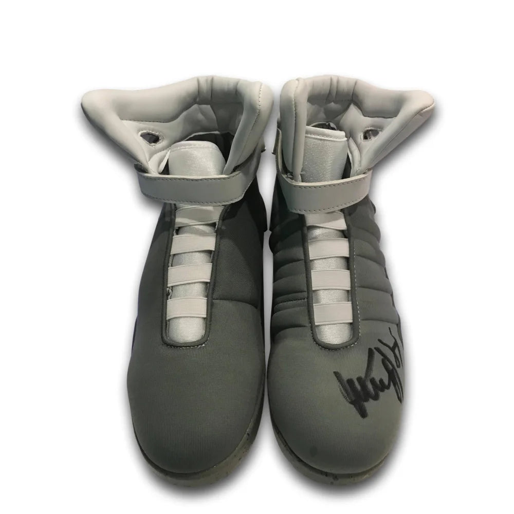Authentic Michael J. Fox Signed Back to the Future Air Mag Shoes Pair with COA - Limited Edition Collectible for Movie Memorabilia Fans & Pop Culture Enthusiasts - Perfect for Display, Gift Giving, and Investment