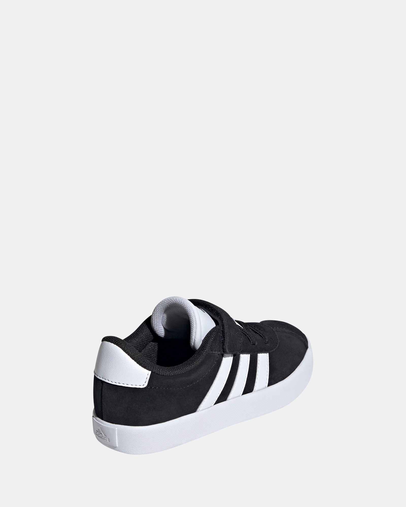 VL Court 3.0 Self-Fastening Preschool Shoes - Black/White - Comfortable & Lightweight Sneakers for Kids' Daily Play & School Activities
