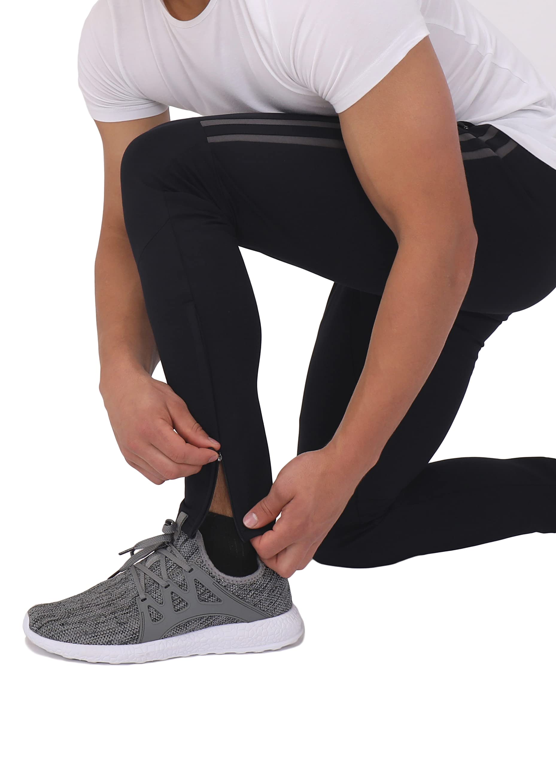 SCR Tall Jogger Sweatpants for Men - 33/36 Inseam Athletic Sweatpants with Zipper Pockets | Comfortable Workout & Lounge Pants for Tall Men