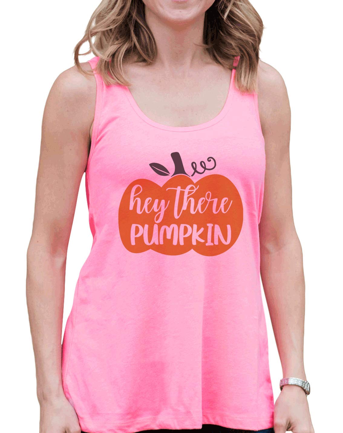 7 ate 9 Apparel Women's Hey There Pumpkin Shirt - Cute Fall Graphic Tee for Women | Perfect for Halloween, Thanksgiving & Autumn Outfits