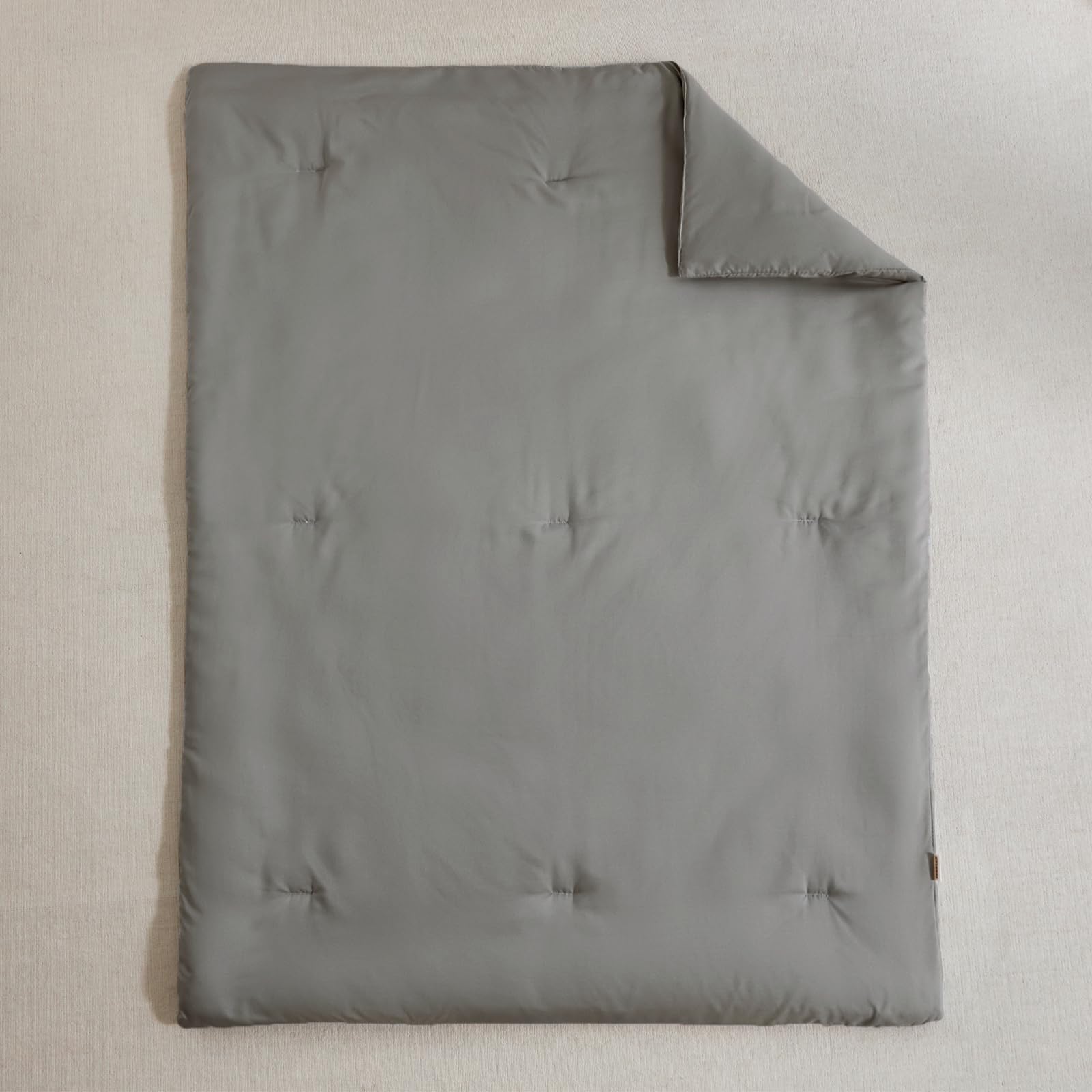 5-Piece Toddler Bedding Set for Boys & Girls - Soft, Breathable Quilted Comforter, Fitted Sheet, Flat Sheet & Pillowcases - Dark Gray - Perfect for Nursery, Daycare & Toddler Room Decor