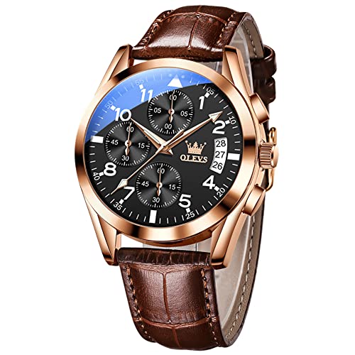 Brown Leather&Black Dial Watch