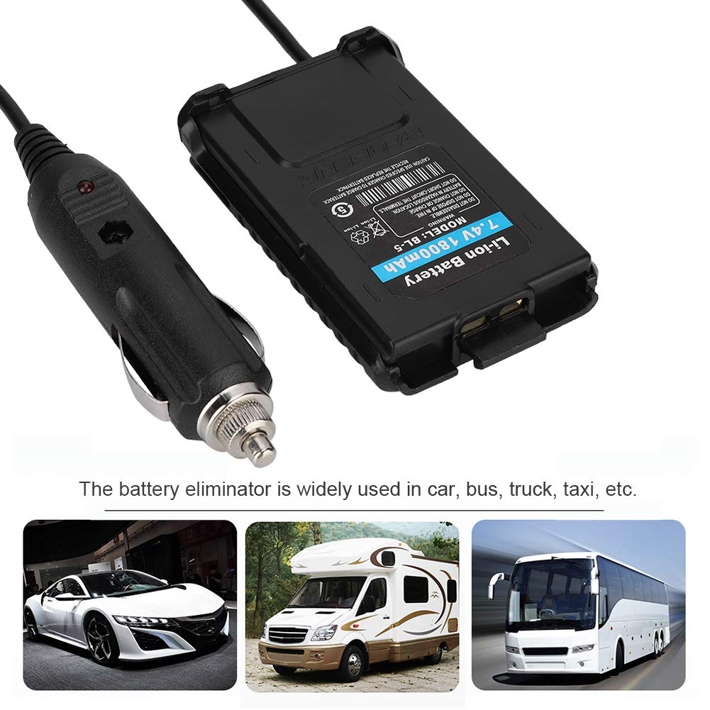 UV-5R Radio Walkie-Talkie Car Charger with Low Heat Dissipation IC - Fast Charging Battery Pack for Ham Radio & Emergency Communication On-The-Go