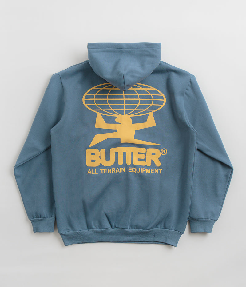 Butter Goods All Terrain Hoodie for Men & Women - Slate Blue - Outdoor Adventure & Streetwear Fashion