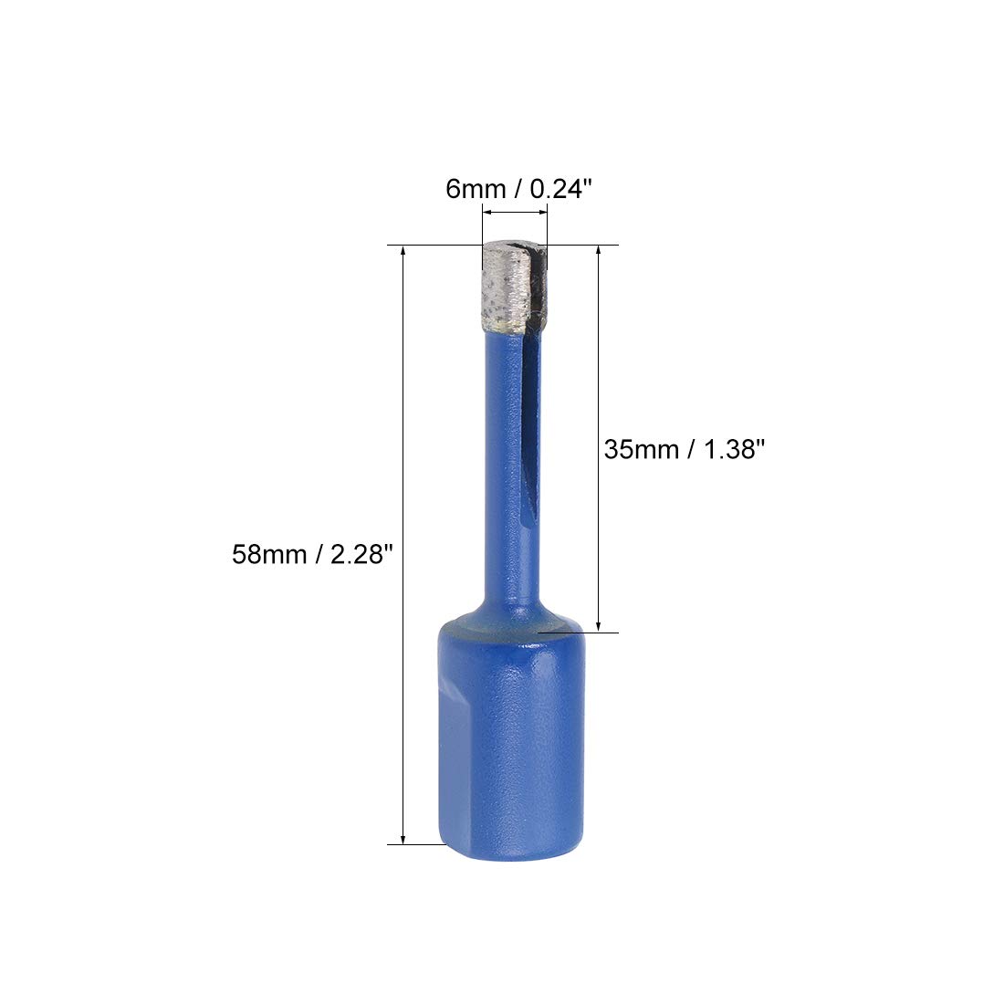 6mm Sintered Diamond Core Drill Bits Set - 3 Pcs for Dry/Wet Drilling on Brick, Concrete, Block, Masonry & Marble - Compatible with M10 Angle Grinder - Perfect for DIY Home Renovation and Professional Construction Projects