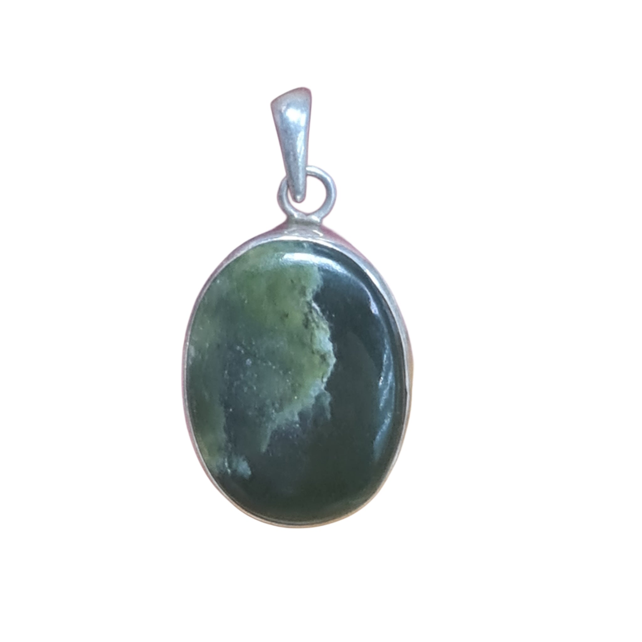 Vintage Green Jade Pendant Necklace - 925 Sterling Silver Jewelry for Women, Elegant Gift for Birthday, Anniversary & Special Occasions