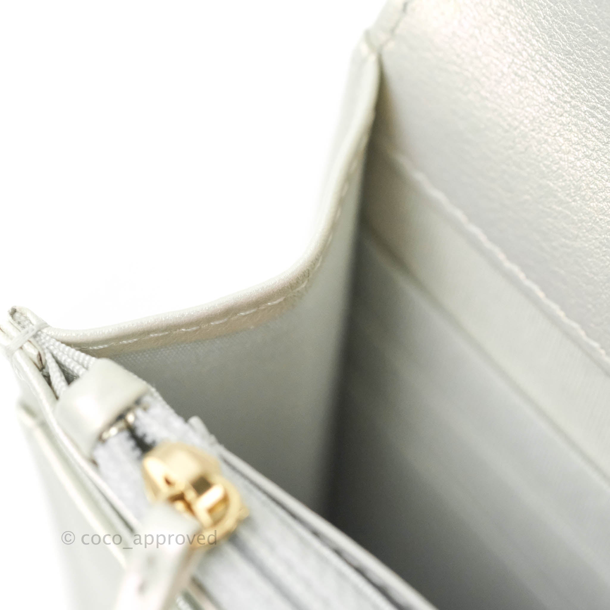 Chanel 19 Quilted Wallet on Chain WOC in Iridescent White with Mixed Hardware - Luxury Crossbody Bag for Women, Perfect for Evening Events & Daily Use
