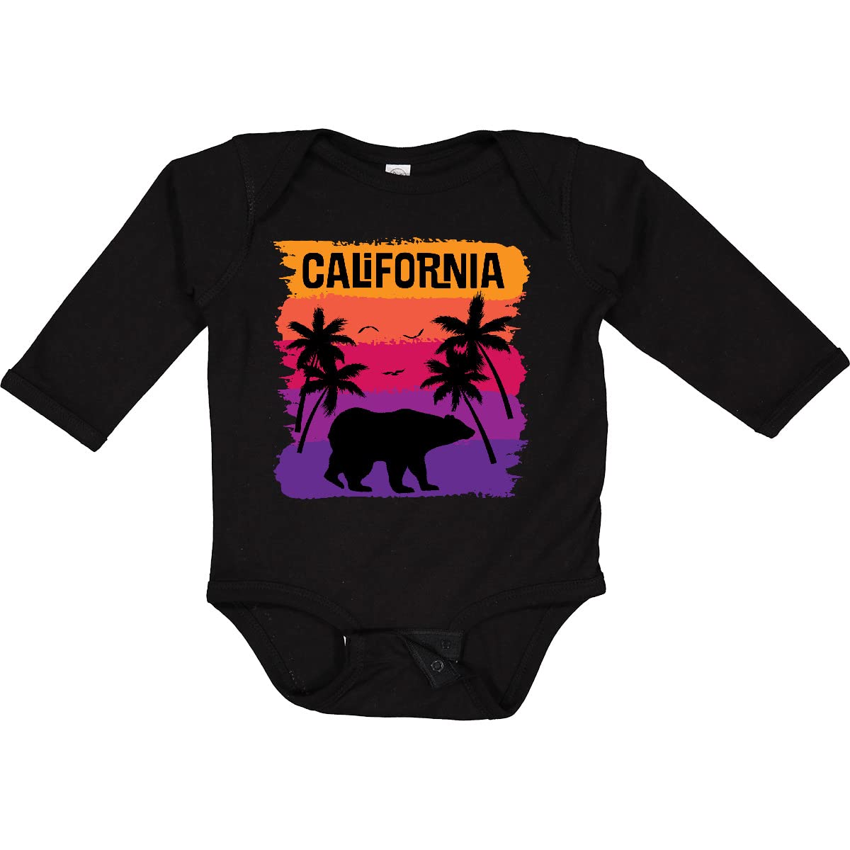 Inktastic California Sunset Vacation Beach Long Sleeve Creeper - Soft Baby Bodysuit for Boys & Girls - Perfect for Beach Trips, Family Photos & Casual Outings