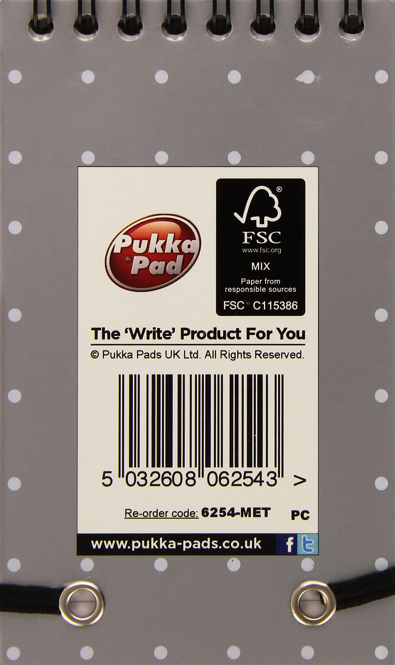 Pukka Pad A7 Metallic Pocket Notebook - 6 Pack | Small Refillable Notepad for Journaling, Notes & To-Do Lists | Perfect for Travel, Office & School