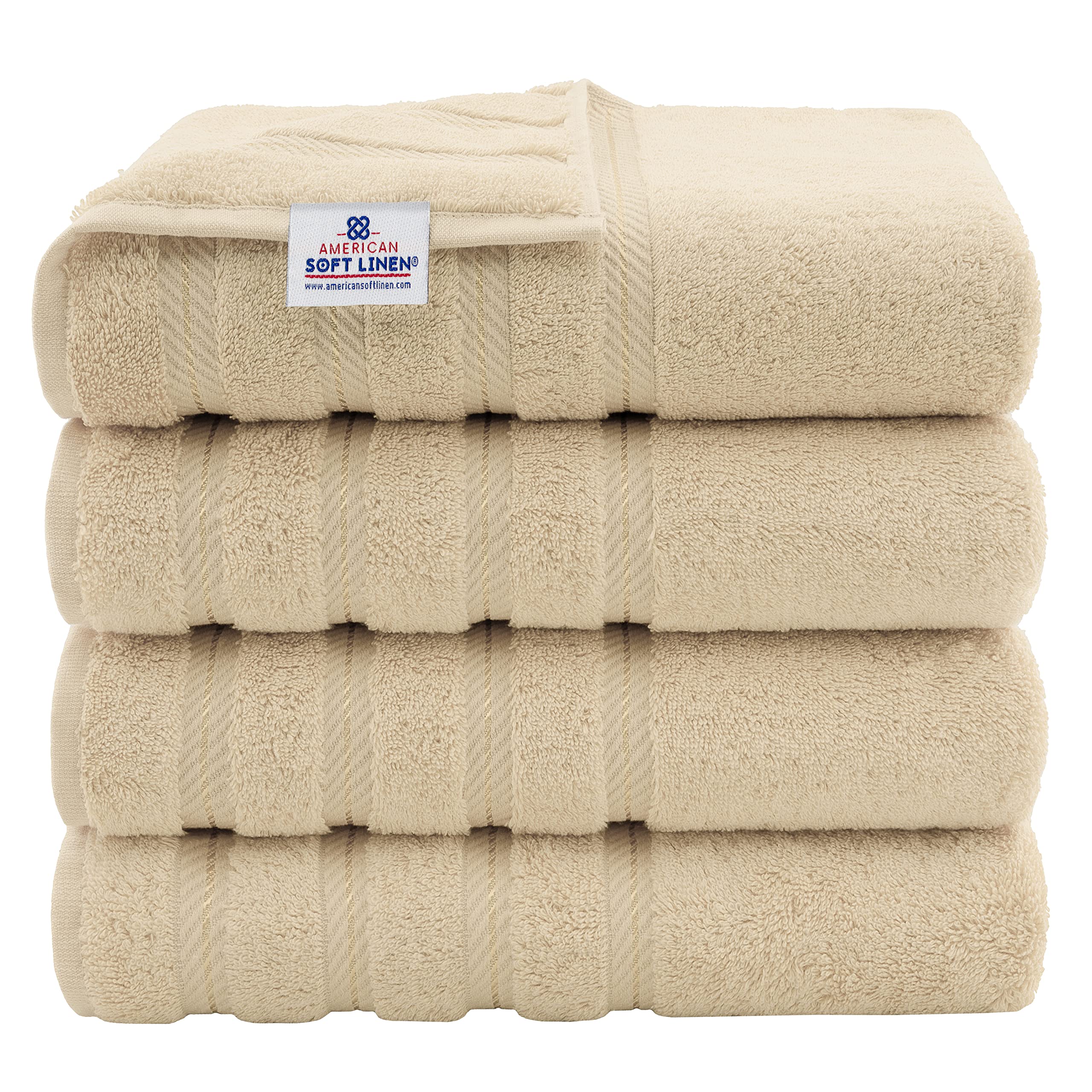Premium 6-Piece Soft Linen Towel Set with 4 Bath & 4 Hand Towels - Luxury Bathroom Essentials for Spa, Hotel & Home Use - Ultra Absorbent & Quick Dry