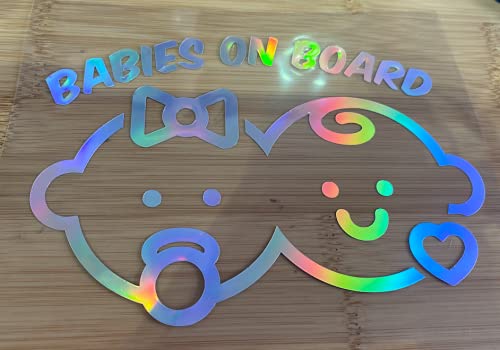 Babies on Board Car Sticker - Cute Waterproof Baby Safety Decal for Car Windows | Child Safety Sign for Parents | Perfect for Family Cars, School Pickups & Road Trips