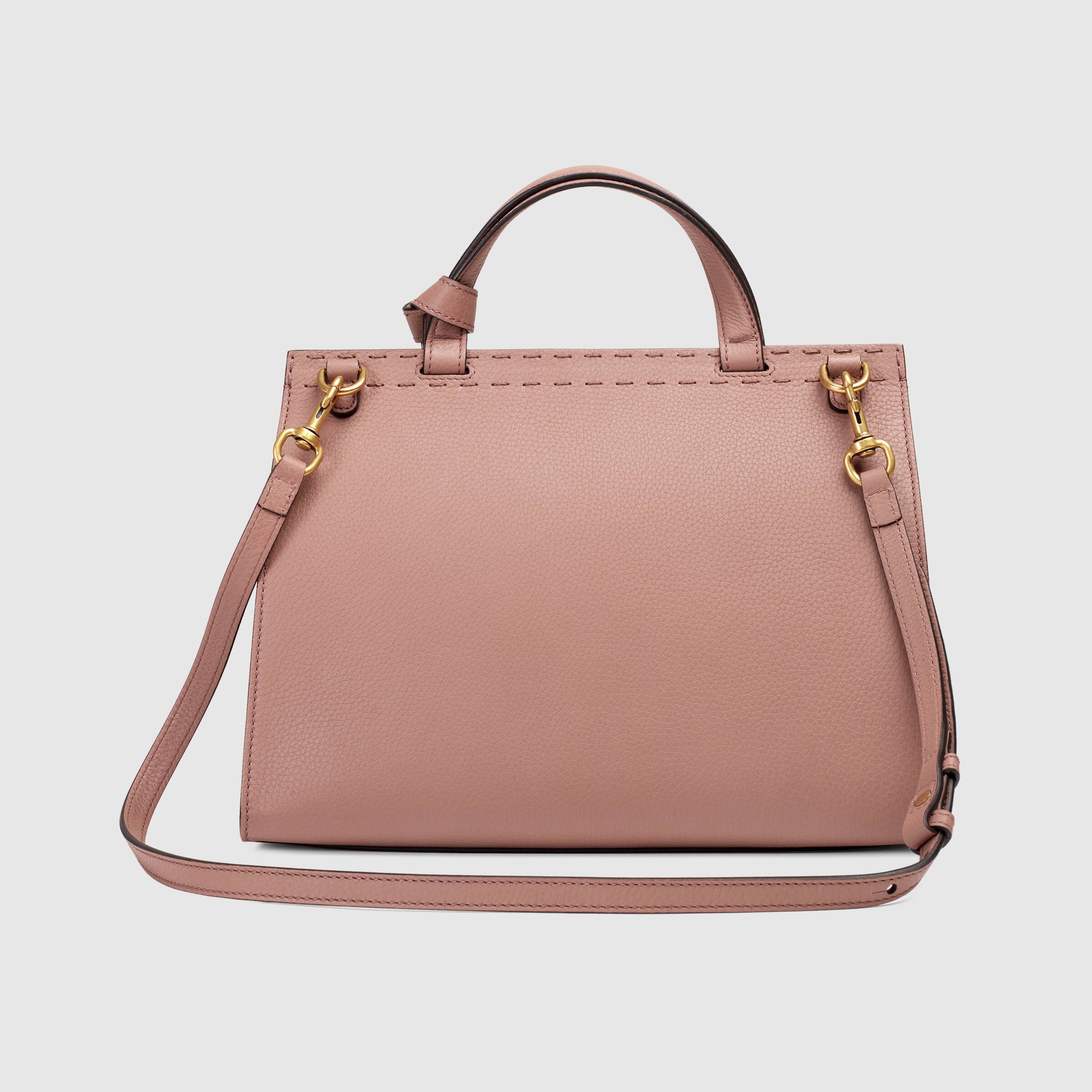 Gucci GG Marmont Small Top Handle Bag for Women | Lightweight Leather Shoulder Bag in Dusty Pink | Perfect for Work, Date Night & Special Occasions