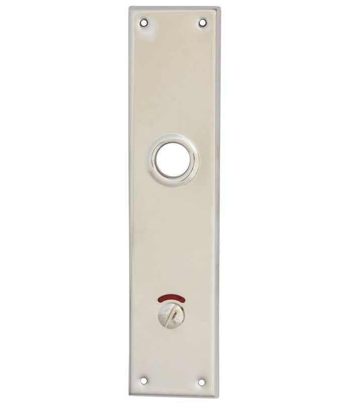 Rectangular Nickel Bathroom Sign - Modern Restroom Signage for Home, Office & Public Spaces
