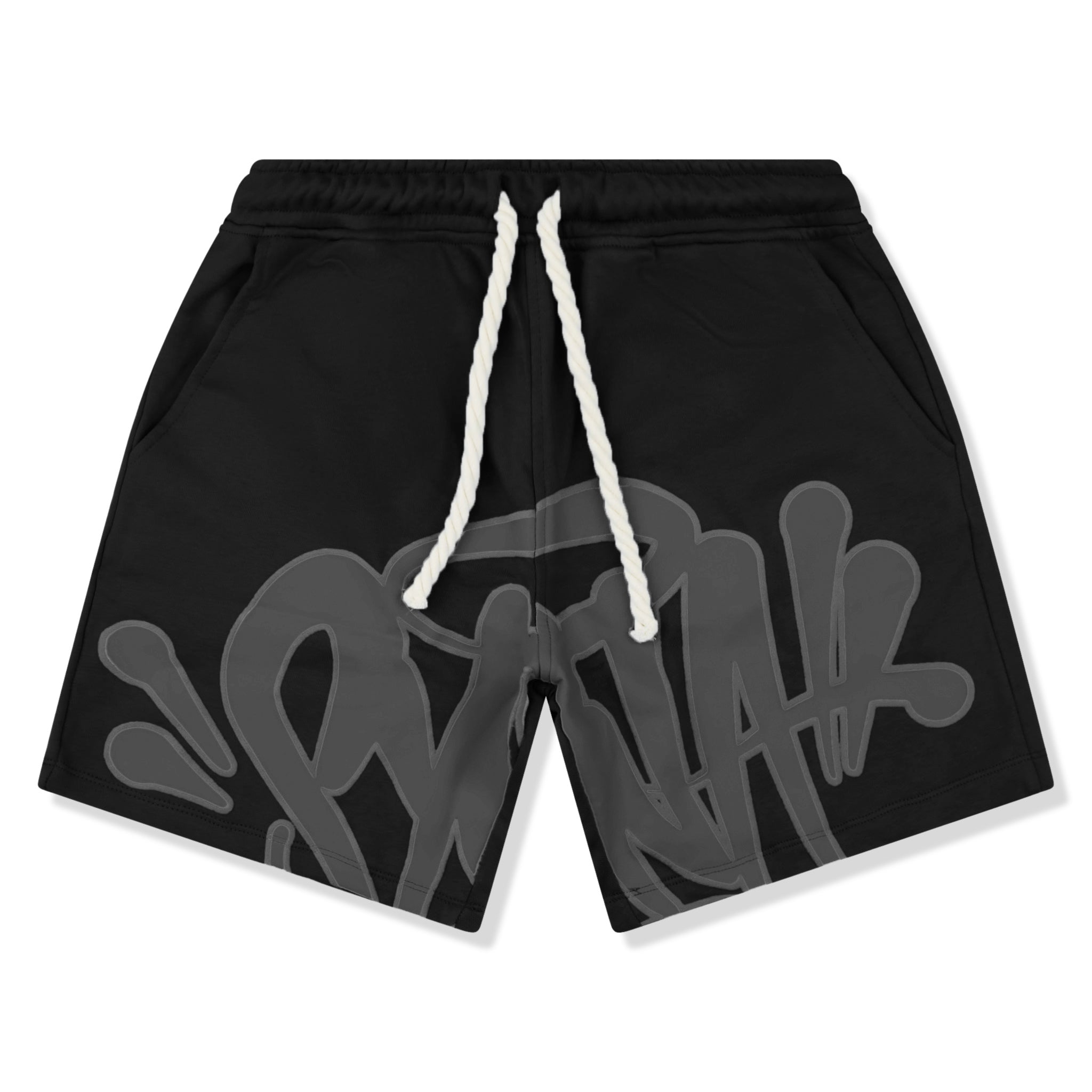 Syna World Logo Black T-Shirt & Shorts Set - Stylish Casual Outfit for Men - Perfect for Streetwear, Gym, and Everyday Wear