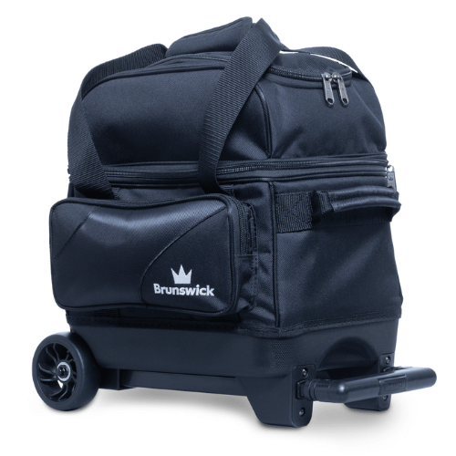 Brunswick Zone Single Roller Black Bowling Bag - Durable & Lightweight for League Play & Practice | Perfect for Travel & Tournaments