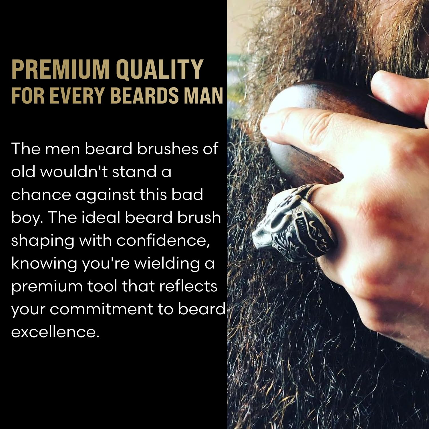 Beard Brush for Men - Durable Nylon Bristles & Polished Beechwood Handle - Viking Beard Grooming Kit - Travel Size Beard Care - Perfect for Home, Office & Travel Grooming Essentials