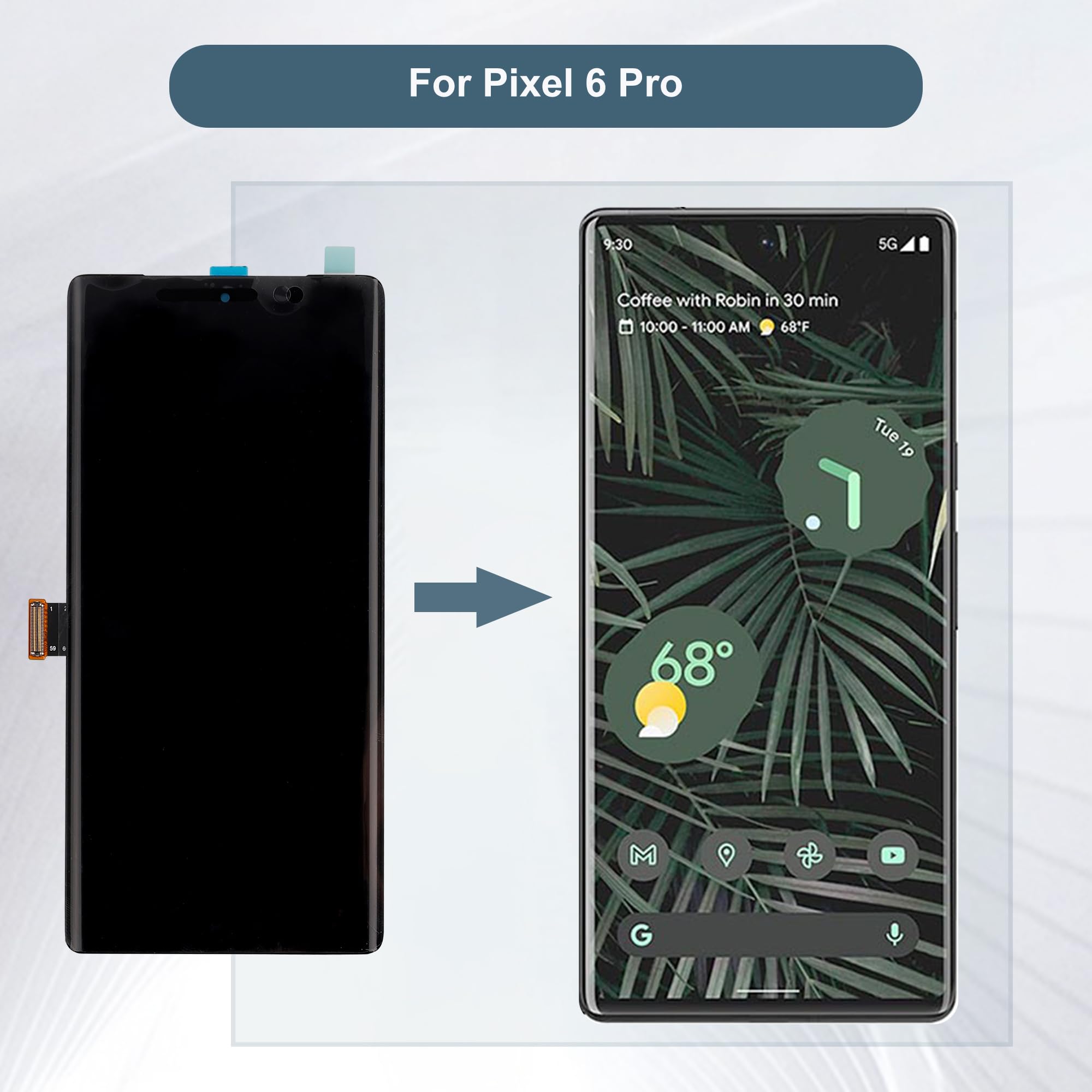 Google Pixel 6 Pro OLED Display Touch Screen Assembly - 6.71