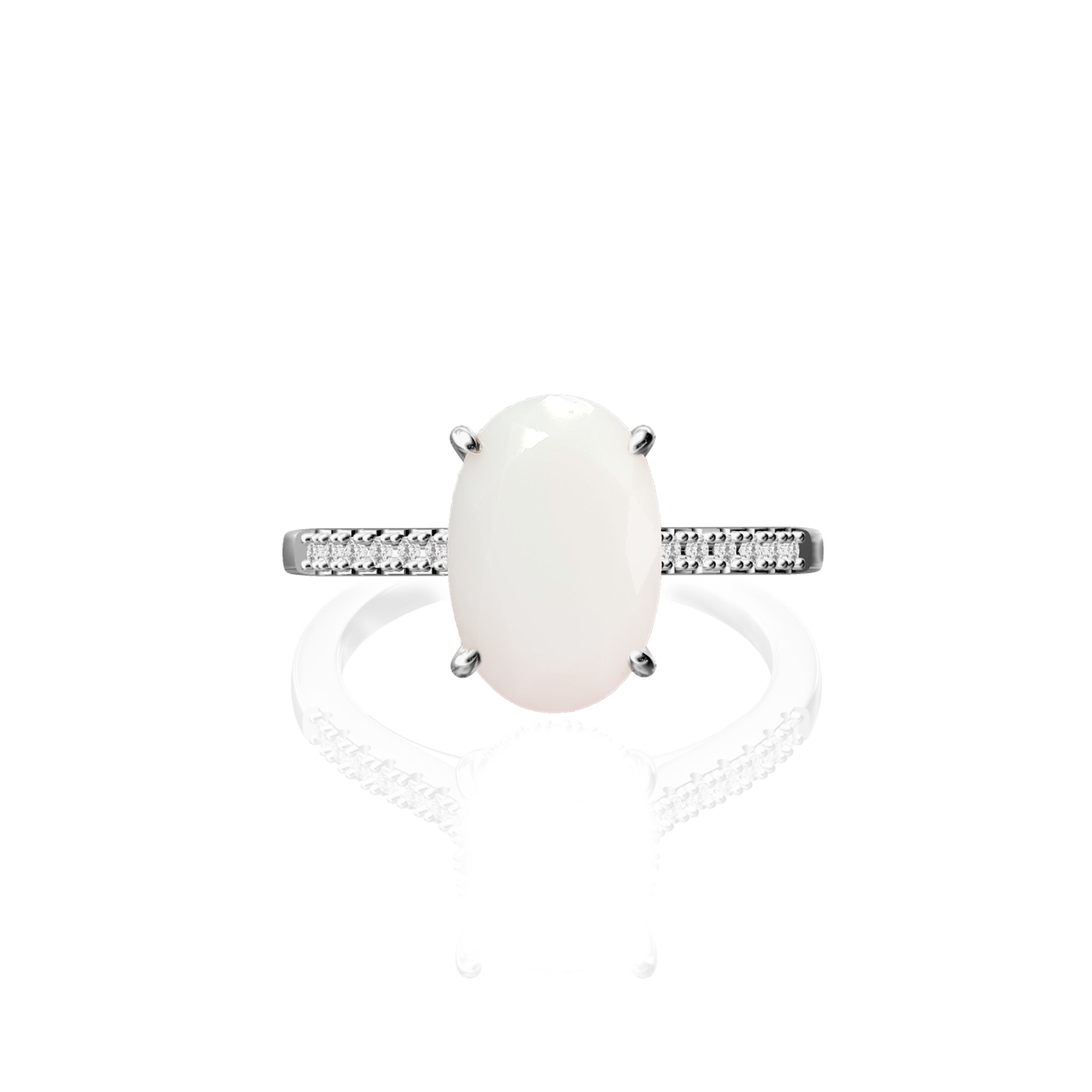 Oval Serenity Breastmilk Ring - Sterling Silver Keepsake Jewelry for Nursing Moms | Perfect Gift for Breastfeeding Mothers & New Moms