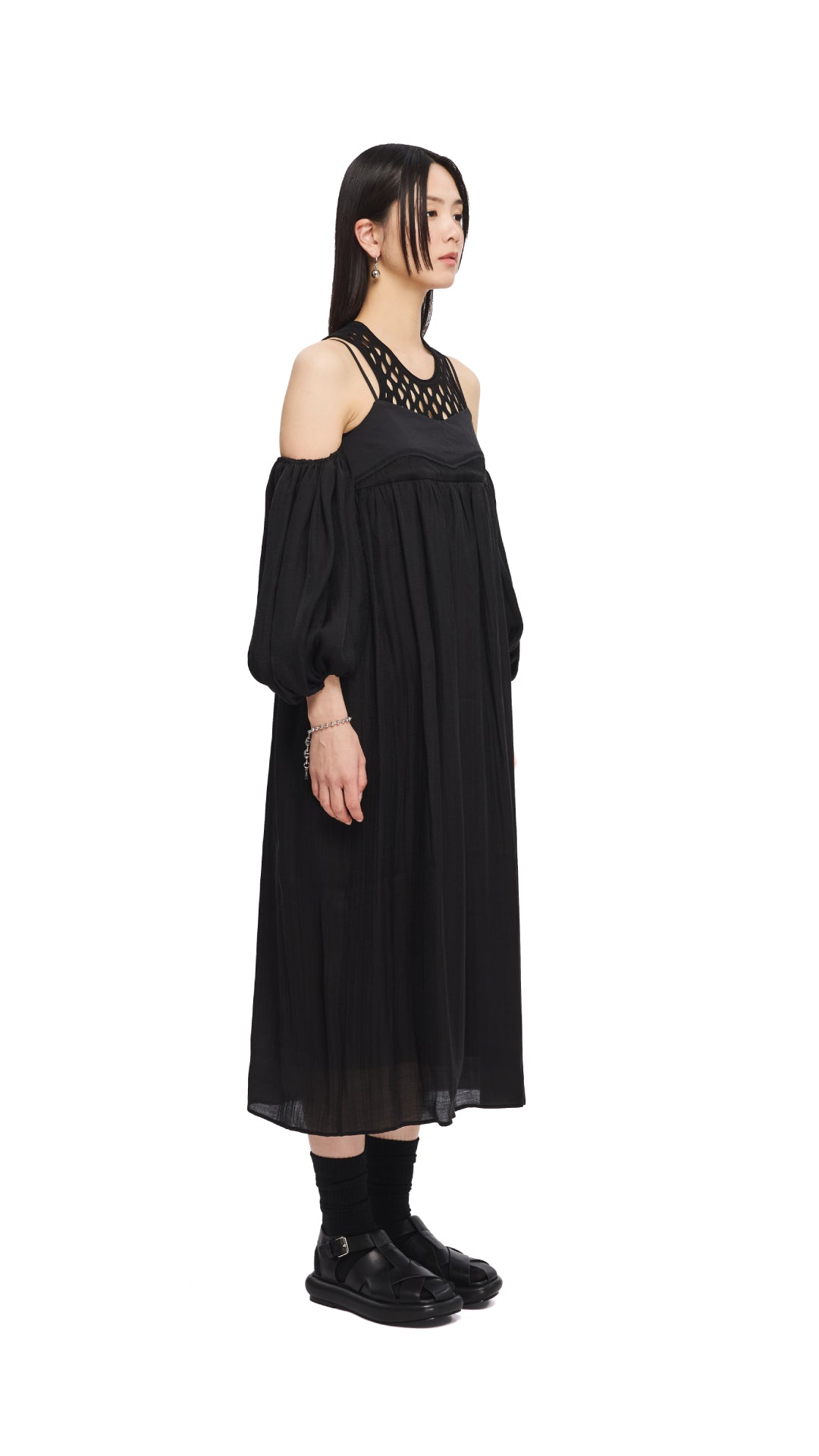 Elegant Cold Shoulder Dress for Women - Flowy Summer Party & Evening Wear - Perfect for Weddings, Dates & Special Occasions