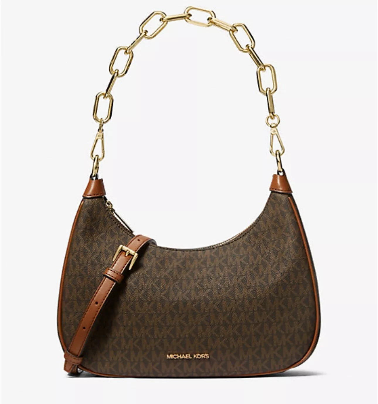 Michael Kors Cora Signature Logo Large Shoulder Bag Crossbody Purse for Women - Perfect for Work, Travel & Everyday Use