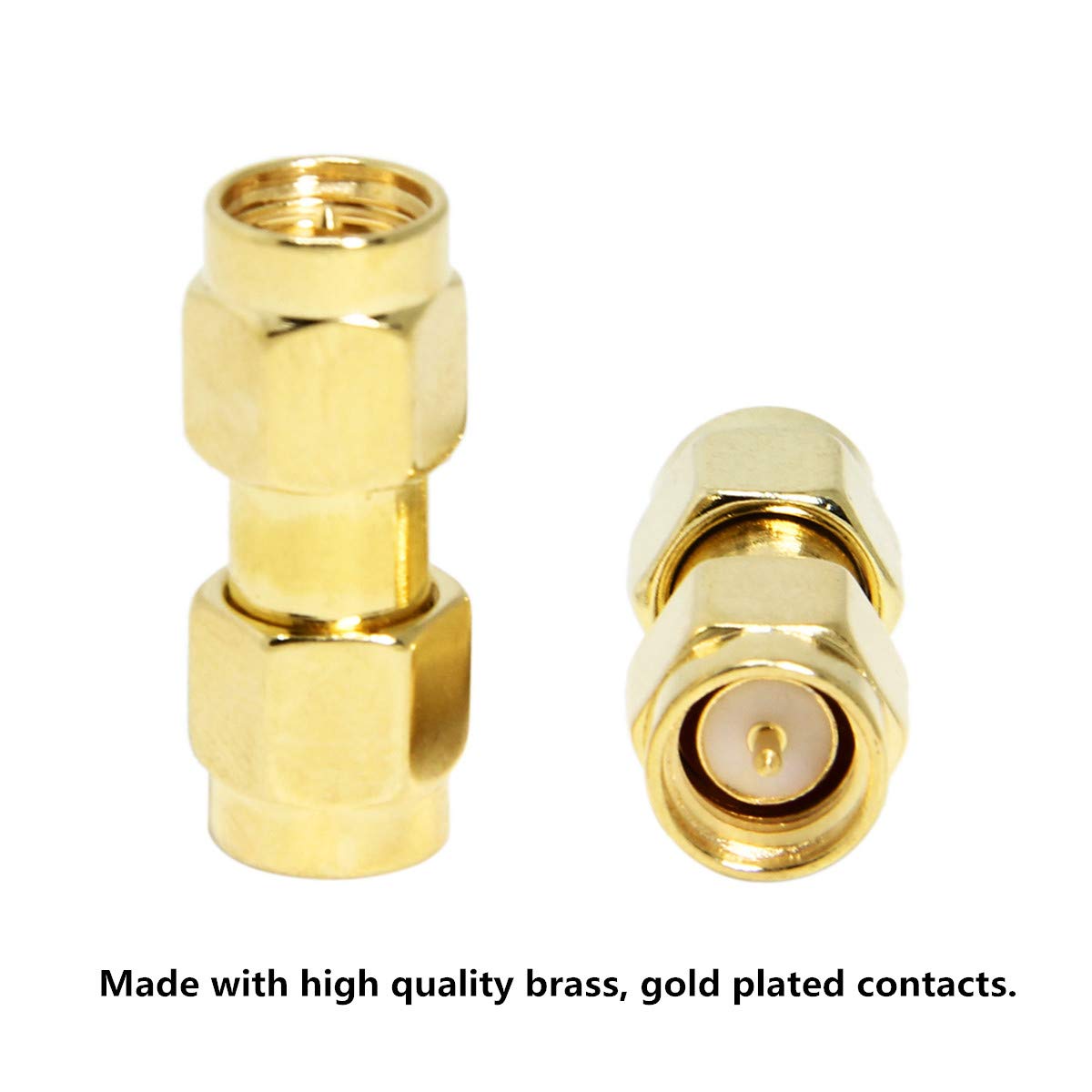 SMA Male to SMA Male RF Adapter - SMA Coupler Connector for Antenna, Radio, WiFi, Ham Radio - Perfect for Wireless Communication & Signal Boosting