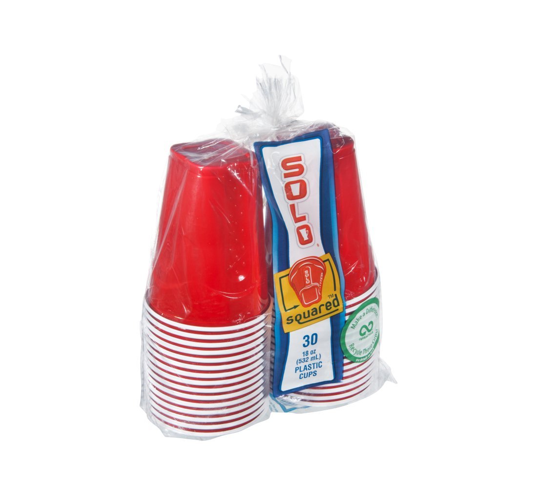 Solo Plastic Everyday Cups 30 Pack - Durable Disposable Drinking Cups for Parties, Picnics, and Home Use