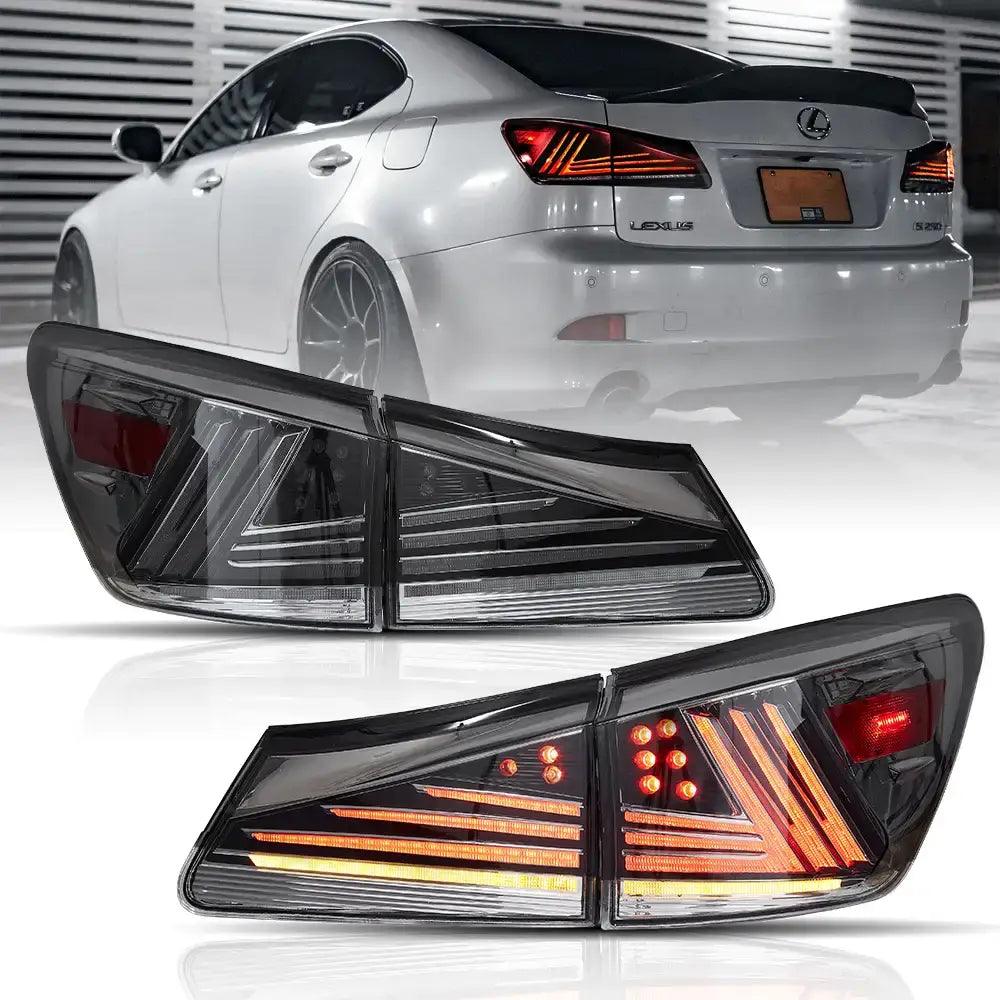 Upgraded LED Tail Lights Assembly for 2006-2013 Lexus IS 2nd Gen (XE20) - High Visibility & Modern Style - Perfect for Night Driving & Car Customization