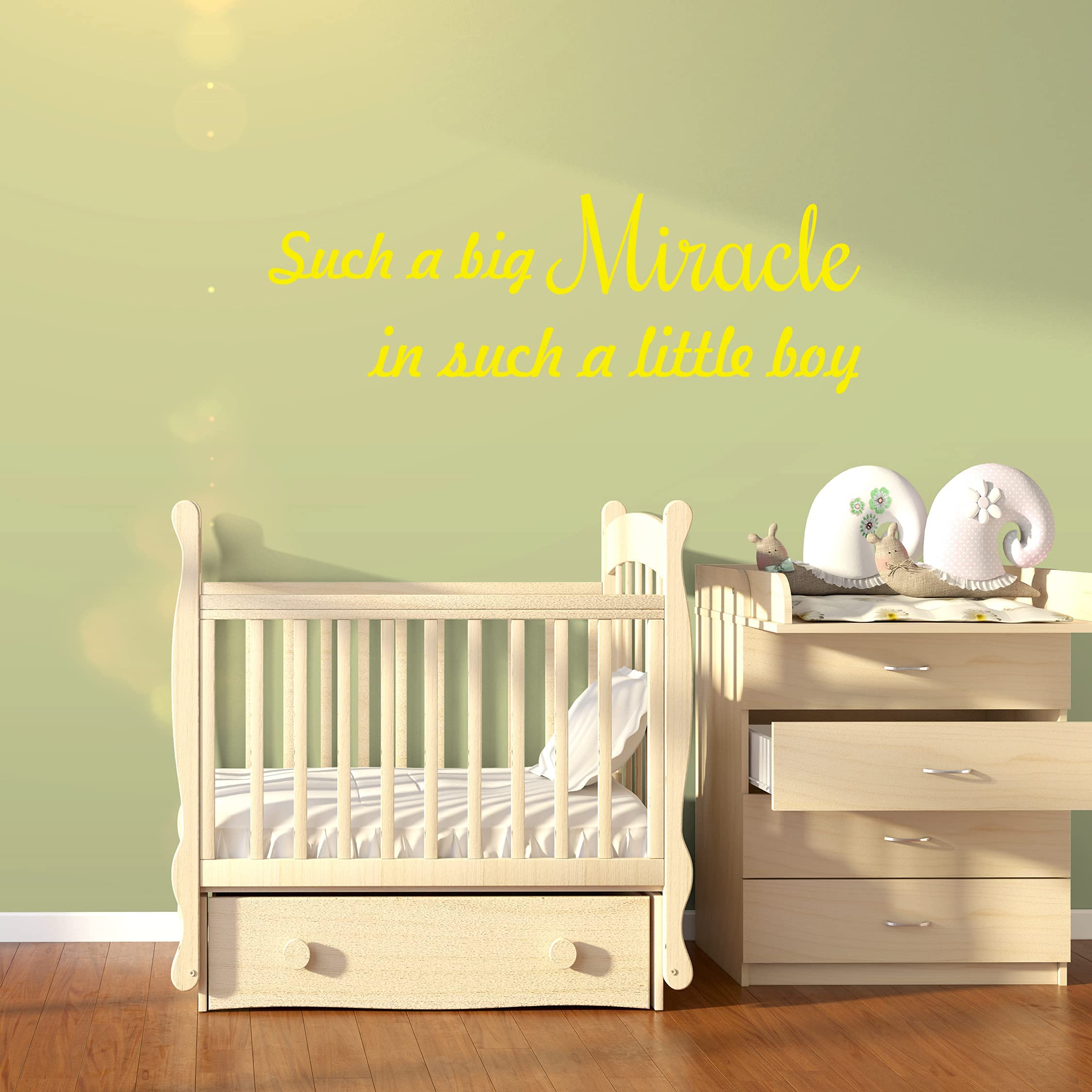 VWAQ Kids Room Wall Decor - Such A Big Miracle in Such A Little Boy Art Print (7