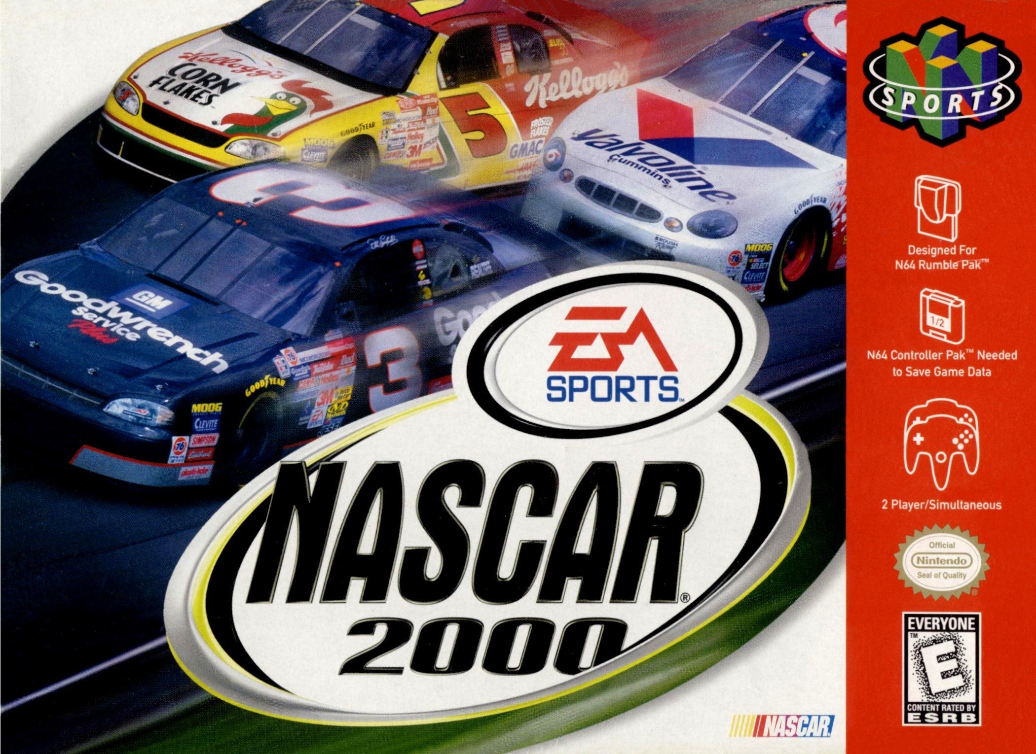 Vintage NASCAR 2000 Nintendo 64 (N64) Racing Game - Authentic Used Retro Video Game for Collectors & Gamers | Perfect for Nostalgic Gaming Nights & Retro Console Collections