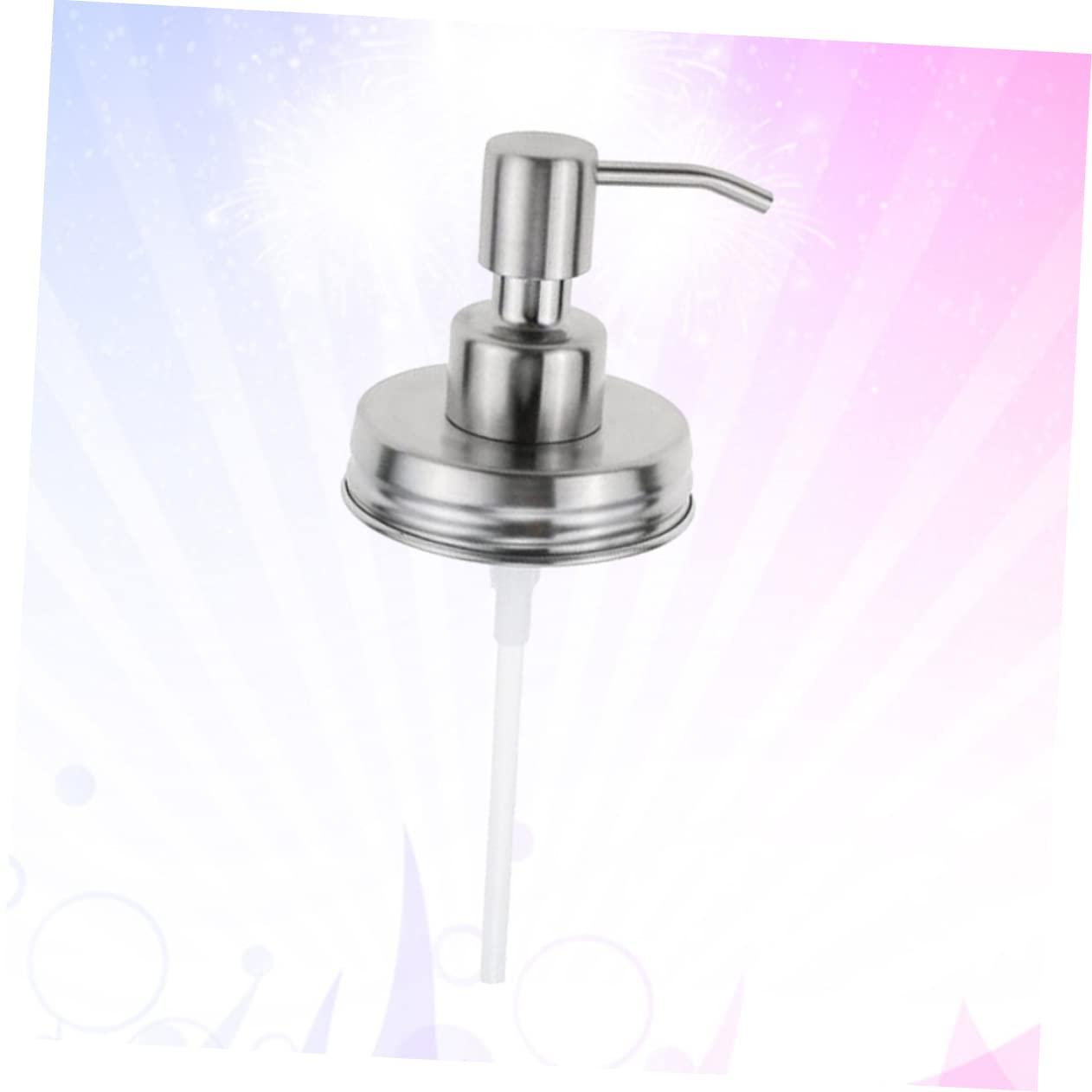 TOPBATHY Stainless Steel Soap Dispenser Pump Lid Replacement for Mason Jars - Perfect for Bathroom, Kitchen, and DIY Home Decor Projects