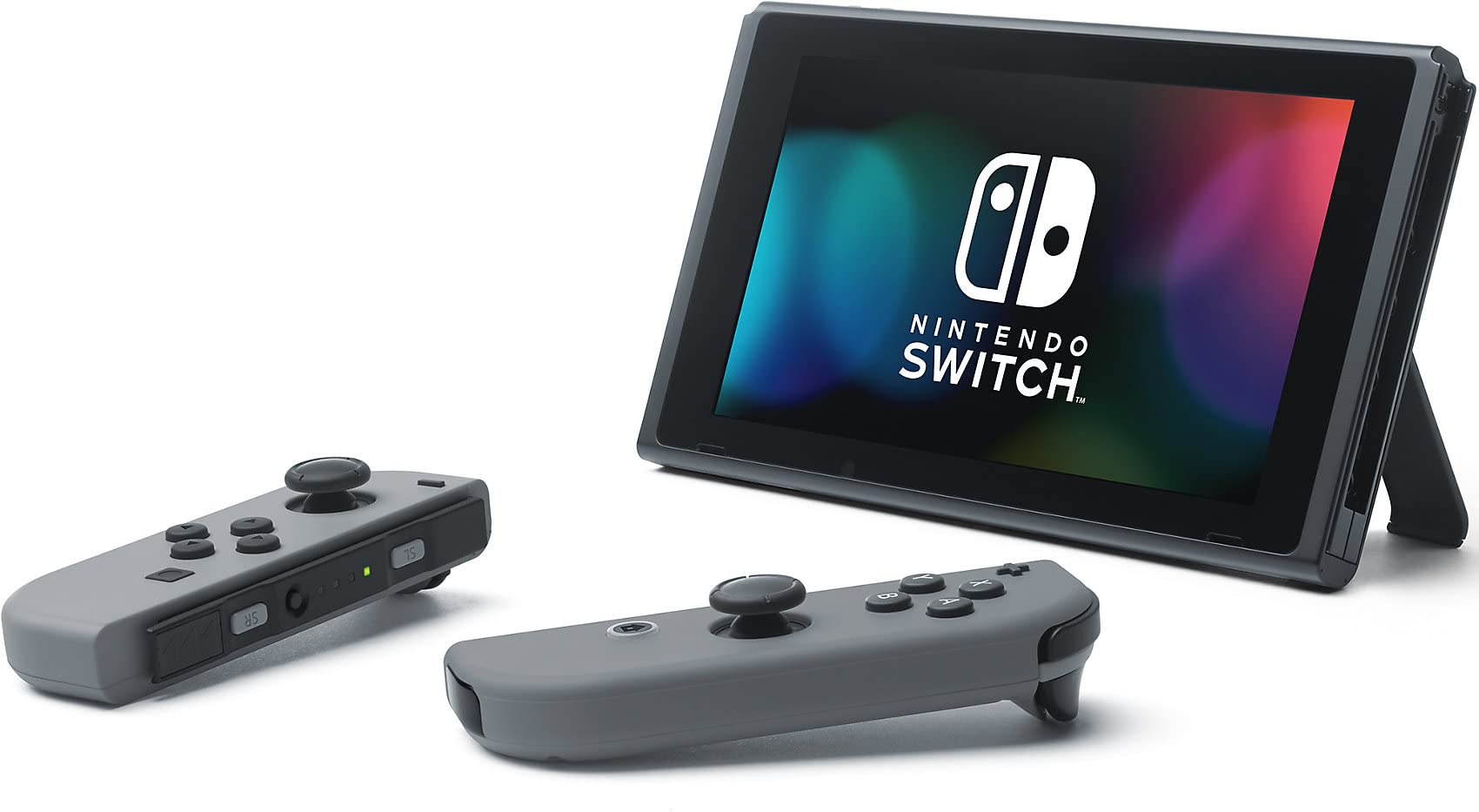 Nintendo Switch Console with Joy-Con (Gray) - Portable Gaming System for Home & Travel, Multiplayer Fun with Family & Friends
