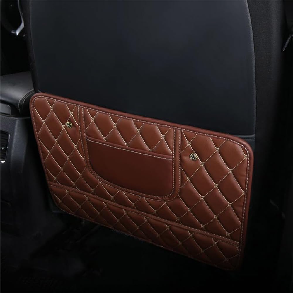 2 Pcs Car Seat Back Protector - Waterproof Anti-Kick & Anti-Scratch Leather Cover for Nissan Qashqai, Juke, Kicks, Silvia, 300ZX, 350Z - Perfect for Family Cars, Road Trips & Child Safety Protection