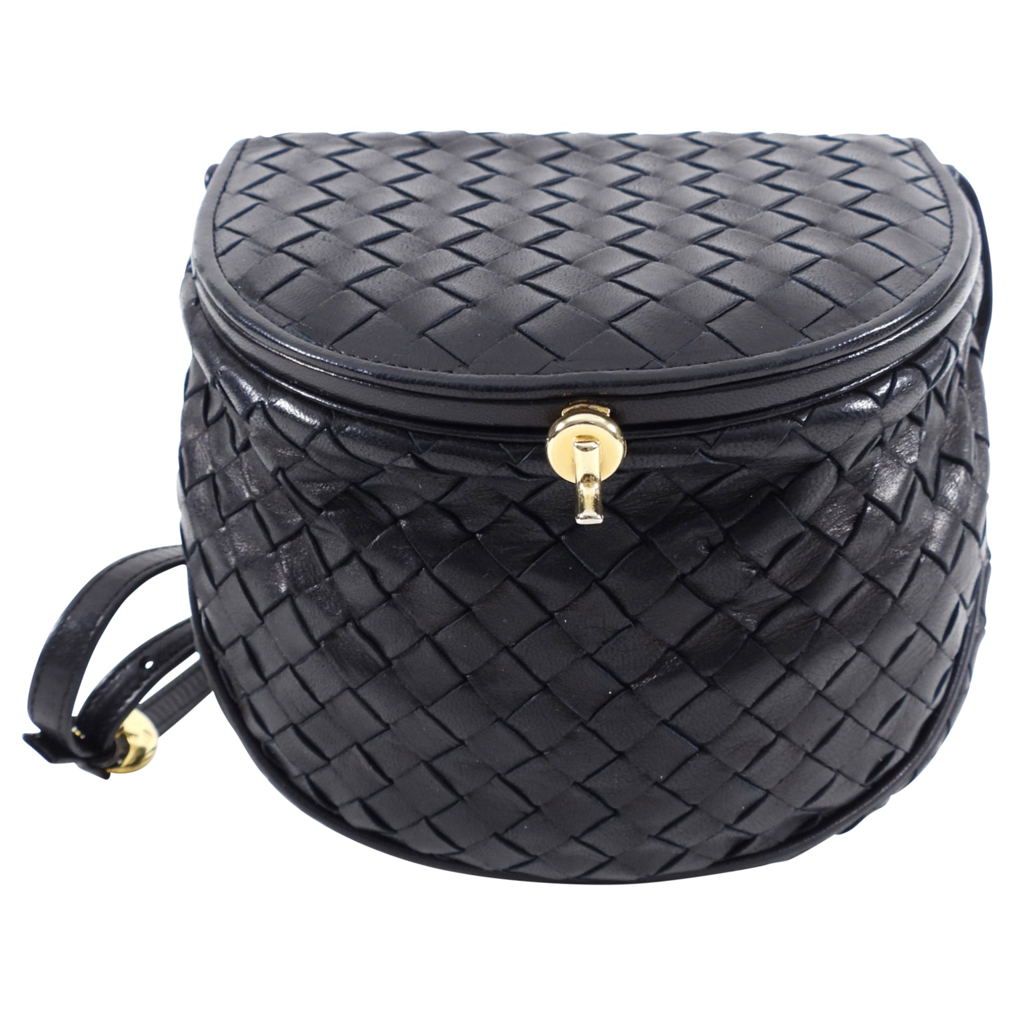 Bottega Veneta Vintage 1980s Intrecciato Leather Mini Crossbody Bag - Retro Luxury Handbag for Women, Perfect for Evening Parties & Date Nights