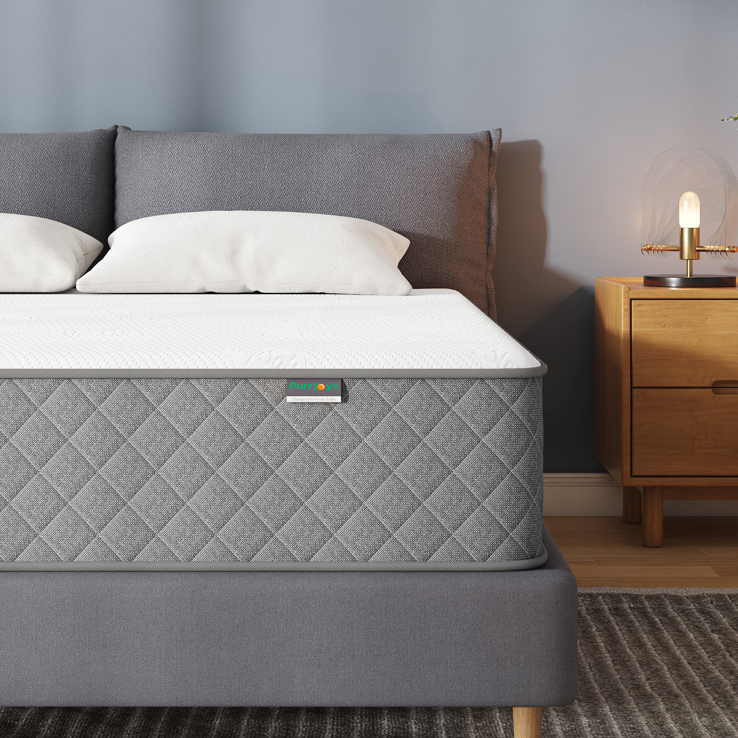 10 Inch Hybrid Memory Foam Queen Mattress in a Box - Medium Firm Support & Pressure Relief for Back Pain - Perfect for Guest Rooms, Master Bedrooms & Dorm Essentials