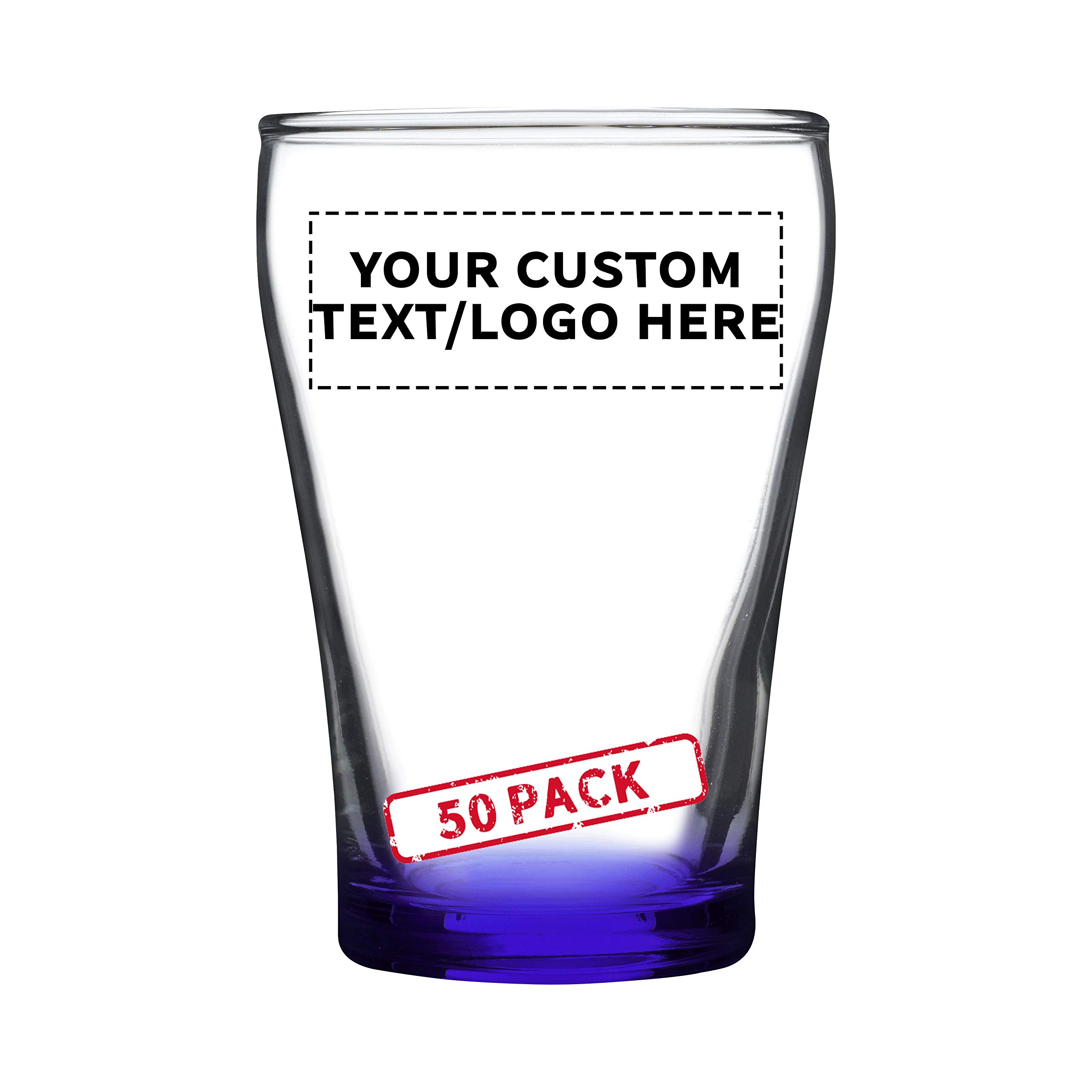 Custom Shot Glasses 5.5 oz (50-Piece Bulk Set) - Personalized Purple Barware for Weddings, Parties & Events - Perfect for Bachelor Parties, Birthday Celebrations & Corporate Gifts