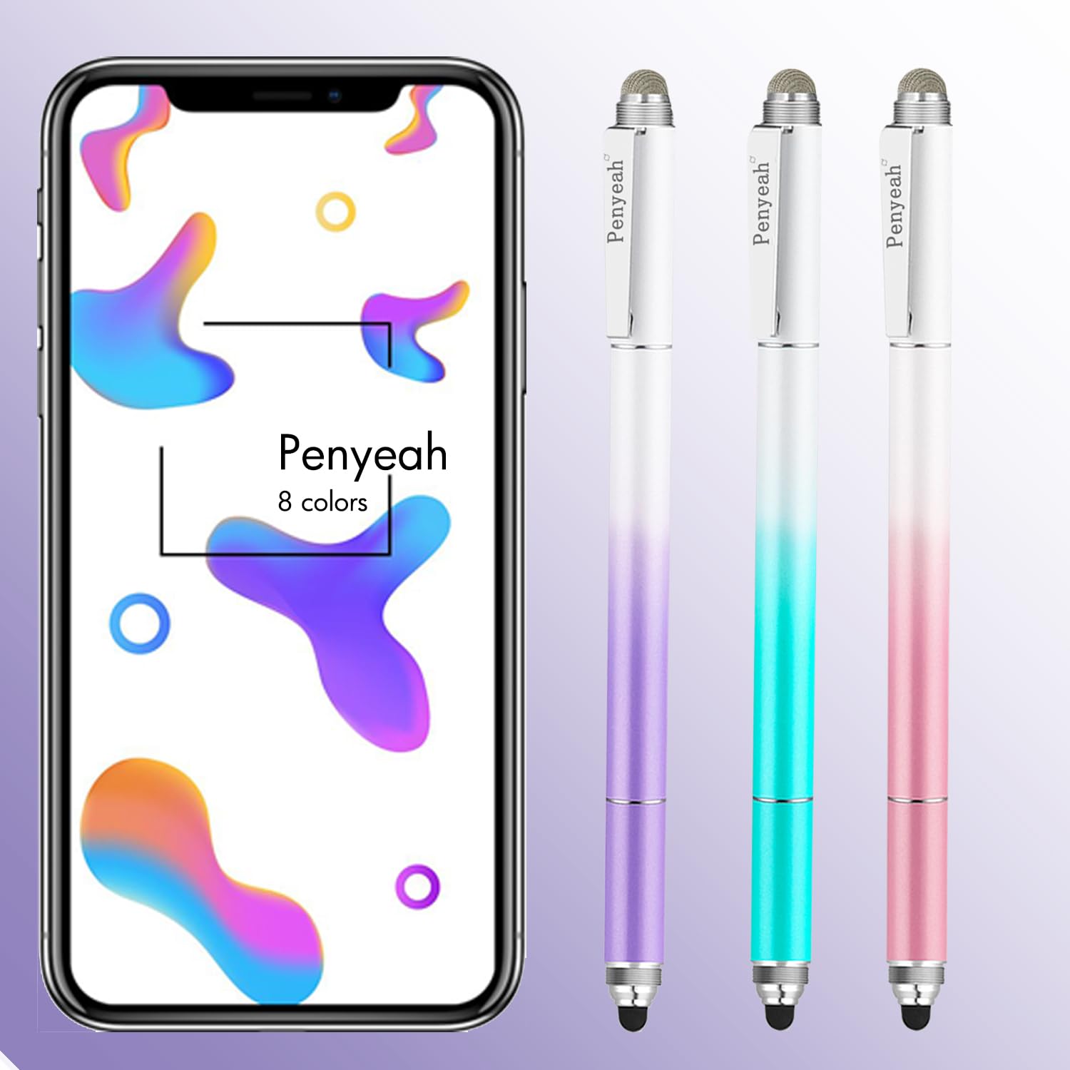 Penyeah 4-in-1 Universal Capacitive Stylus Pen for iPad, iPhone, Samsung & Android Devices - Compatible with All Touch Screens - Dream Blue - Perfect for Drawing, Note-Taking & Digital Signatures