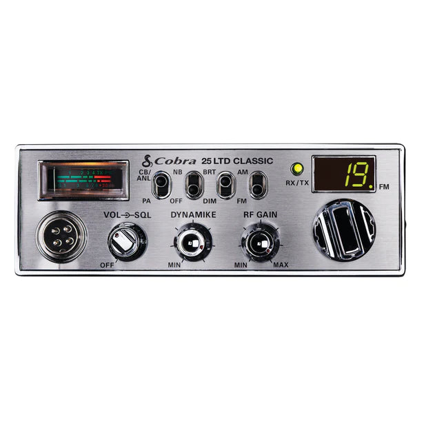 Cobra 25 LTD AM/FM CB Radio - Professional 40-Channel Mobile Communication for Truckers & Road Trips
