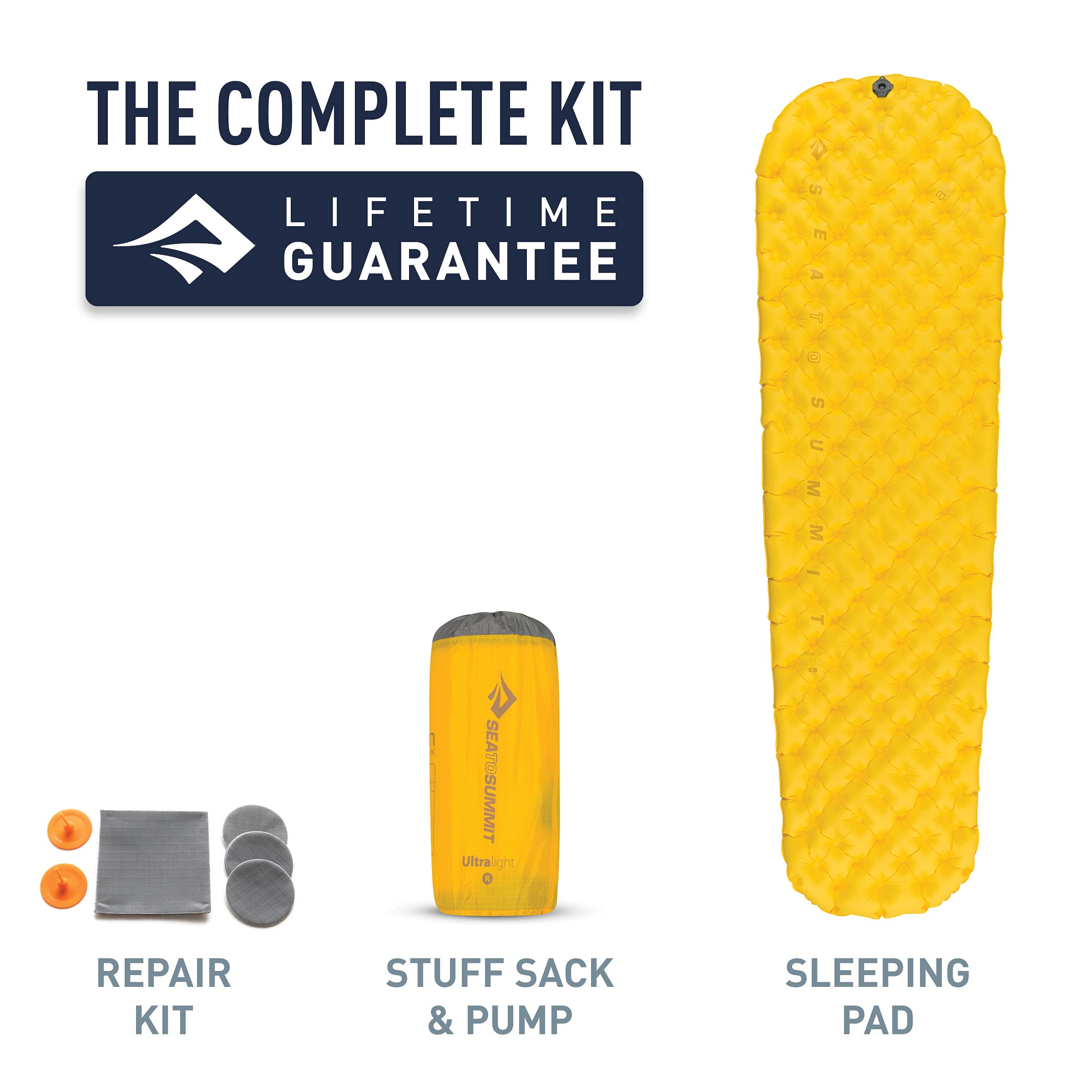 Sea to Summit Ultralight Inflatable Sleeping Pad for Backpacking & Camping - Large Size (78