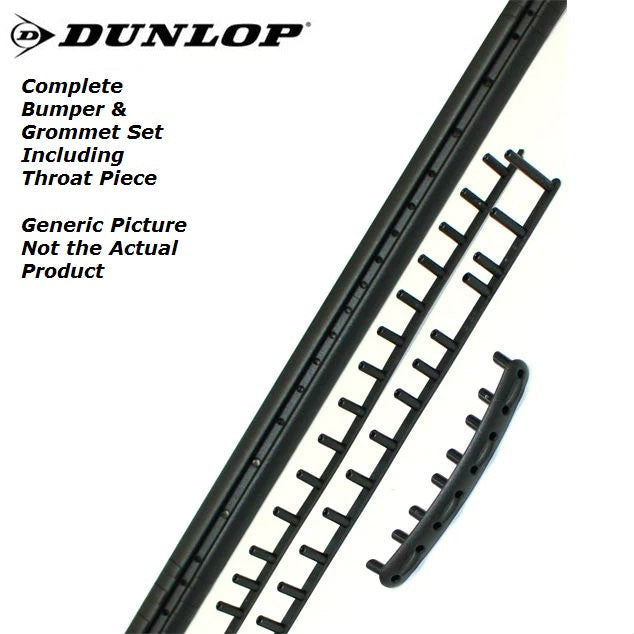 Dunlop SX 300 LS Tennis Racquet Grommet Set (Black) - Replacement Bumper Guard for Dunlop SX 300 LS Rackets - Perfect for Tennis Racquet Maintenance & Protection