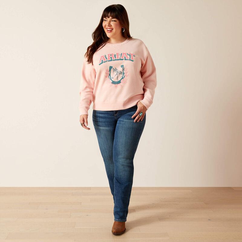 Blushing Rose Women's College Sweatshirt - Cozy Pullover for Campus, Dorm & Casual Wear | Trendy College Apparel for Students