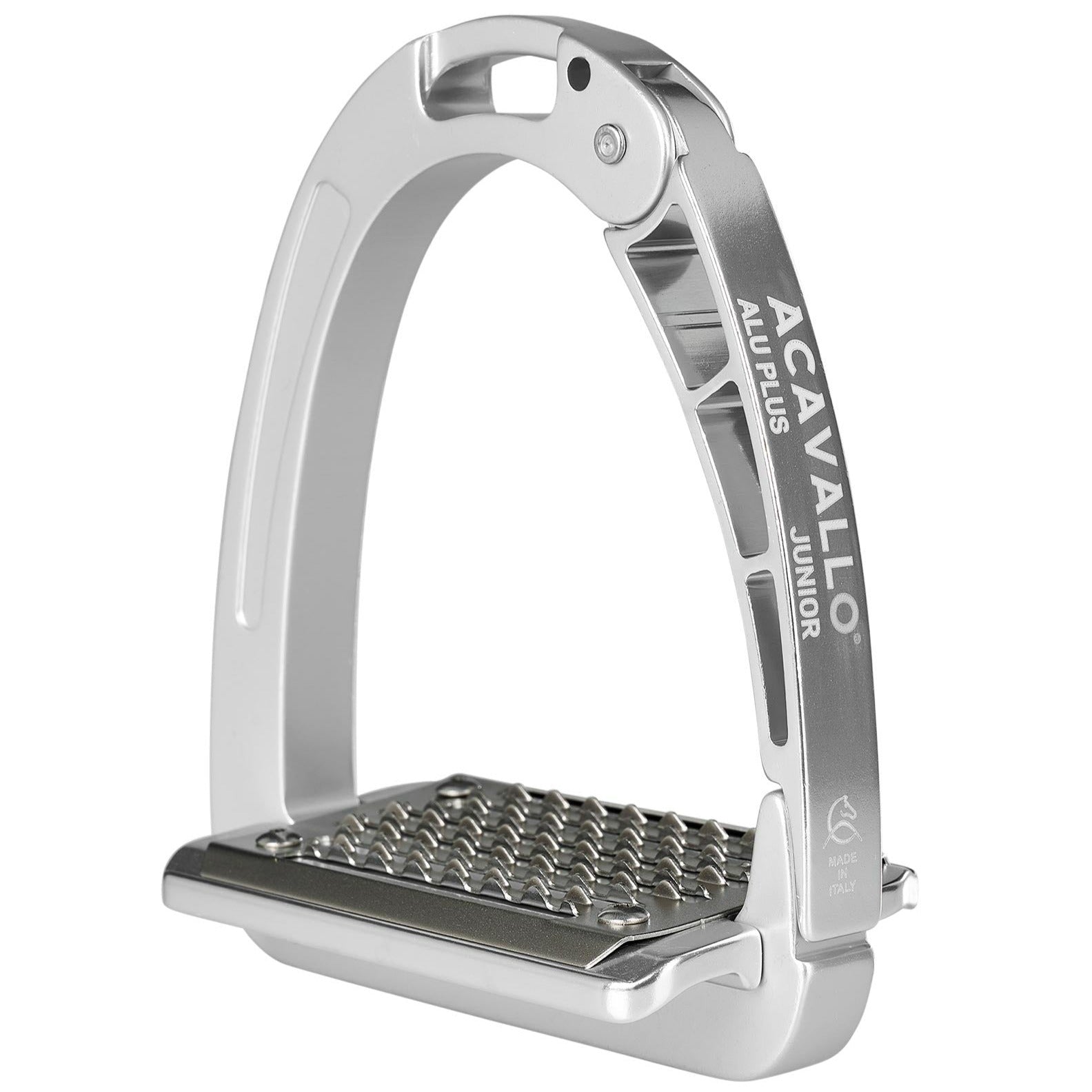 Acavallo Alu Plus Jr Stirrups - Lightweight Aluminum Horse Riding Stirrups for Kids & Teens - Perfect for Equestrian Training & Show Jumping